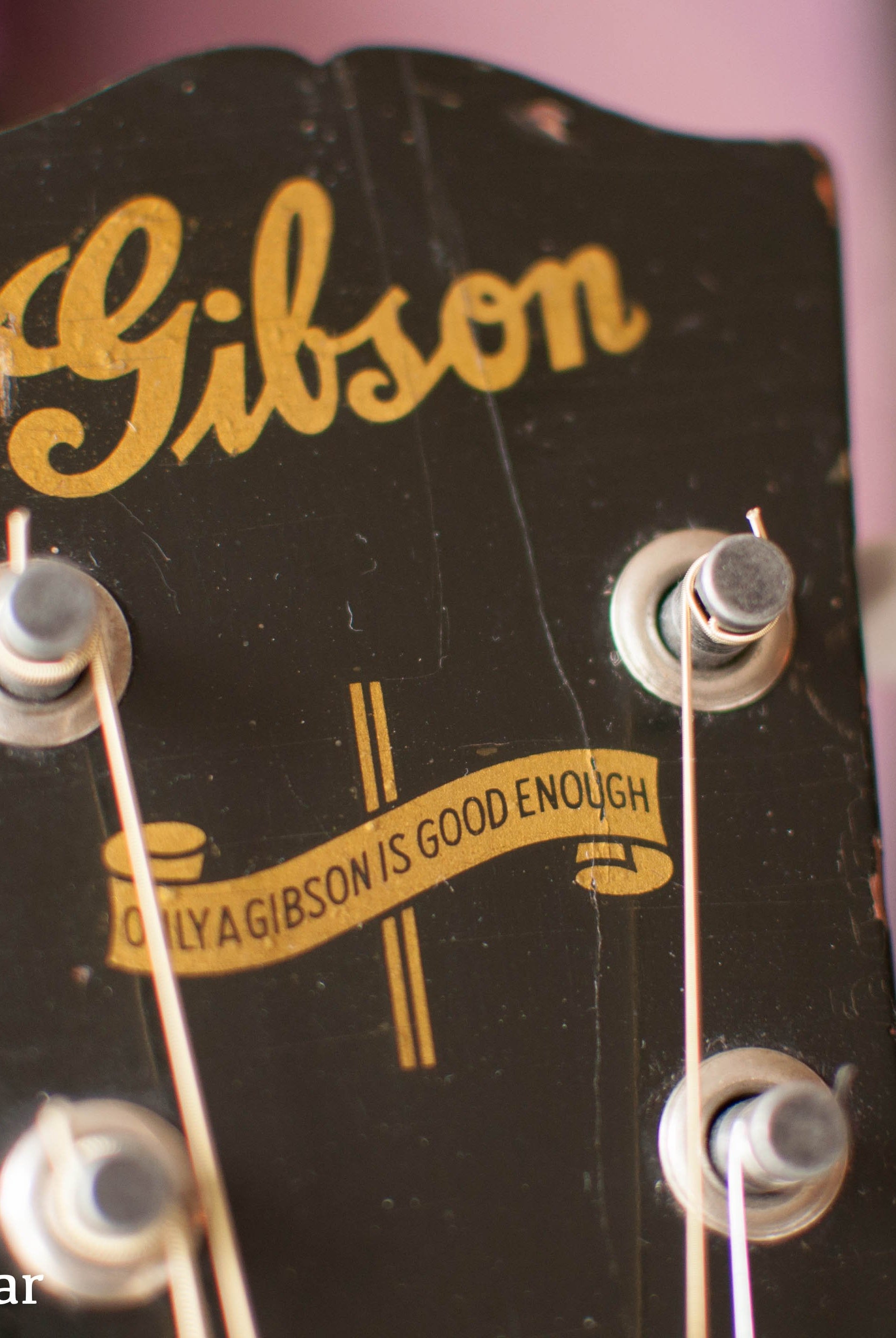 VIntage 1943 Gibson J-45 Banner Only A Gibson Is Good Enough