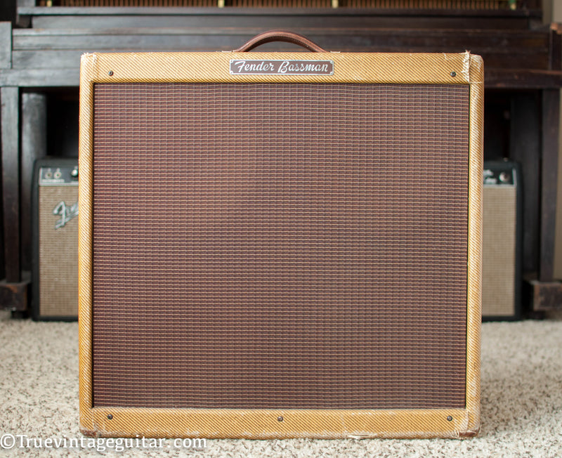 1958 Fender Bassman tweed guitar amplifier