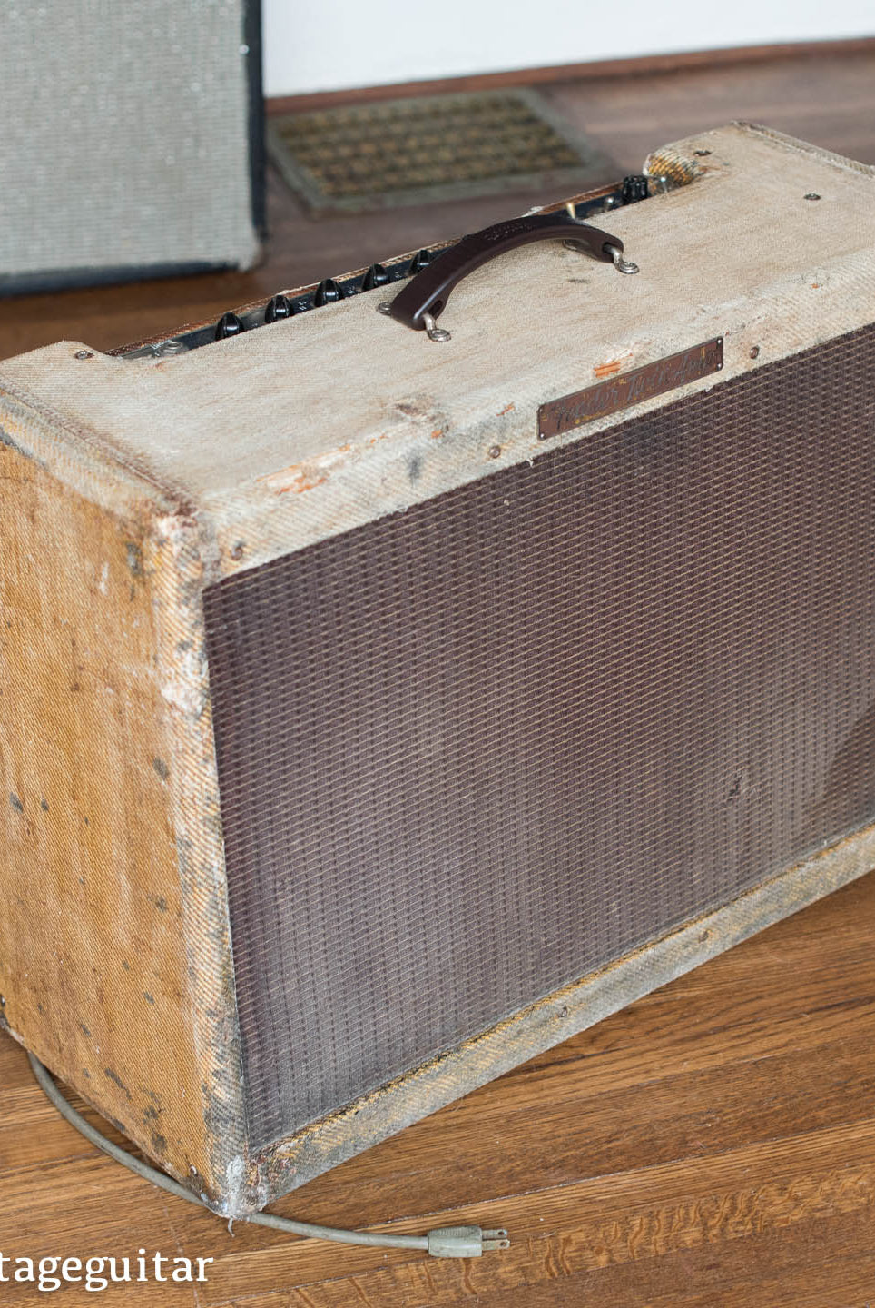 1959 Fender Twin Amp guitar amplifier high power tweed