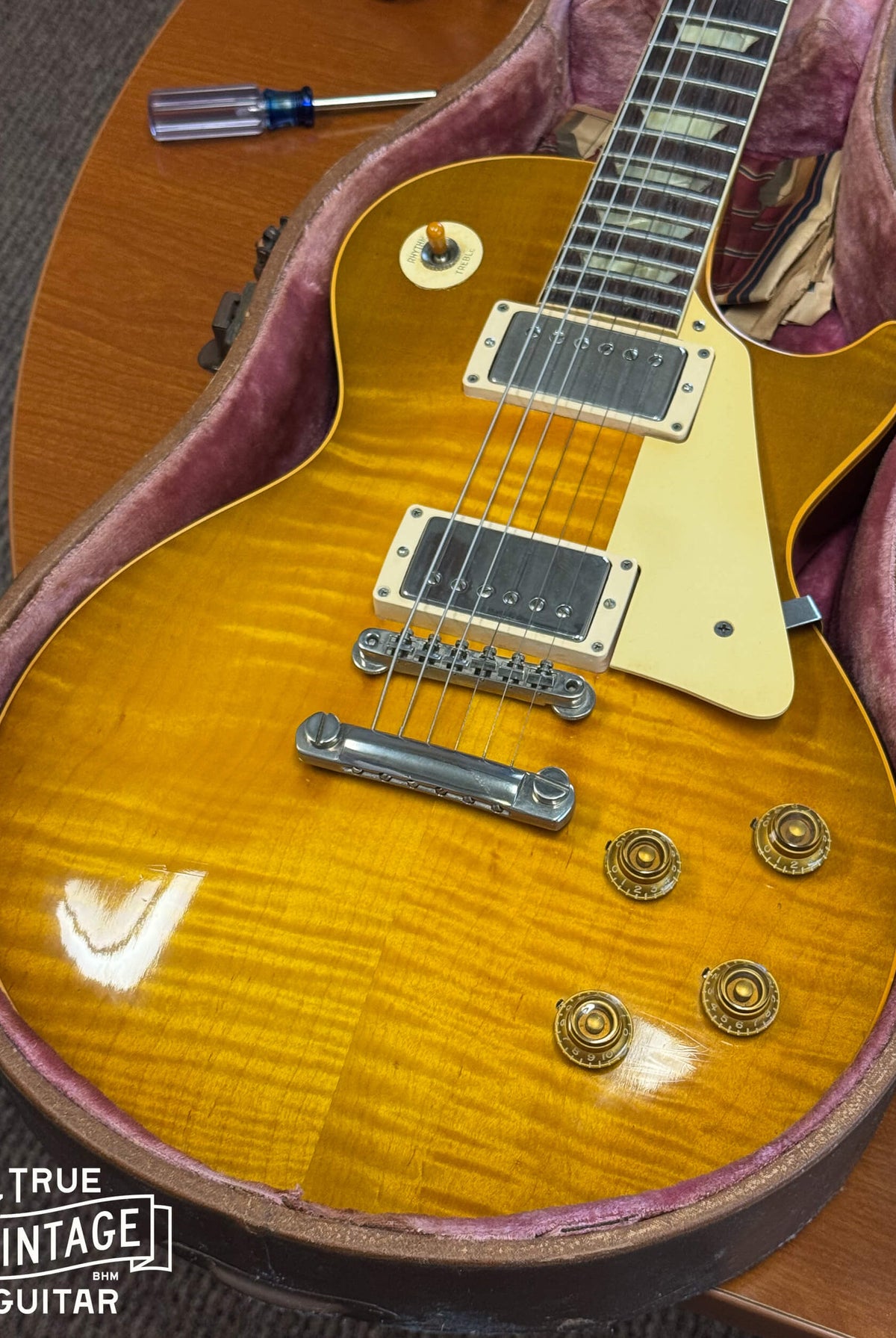 The original 1959 Gibson Les Paul Standard Burst found under the bed in Texas