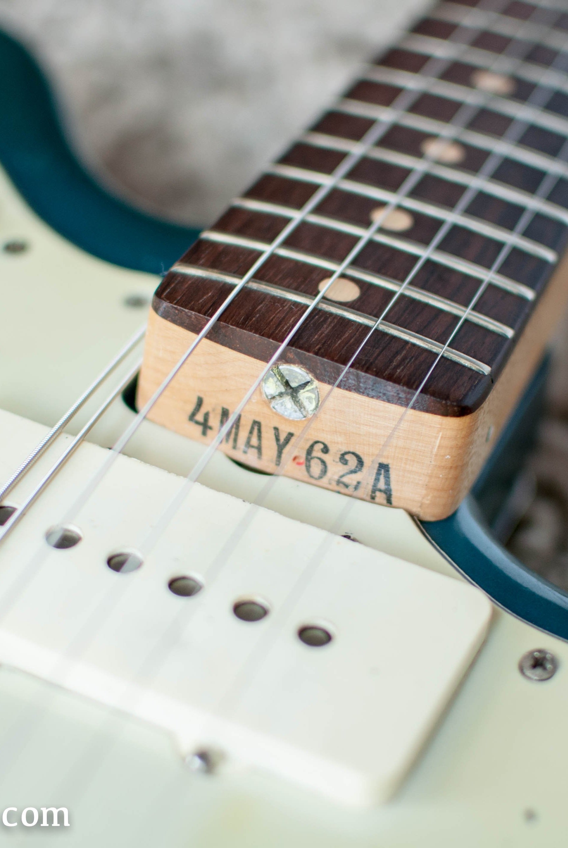 Vintage Fender Guitar Custom Color Lake Placid Blue Metallic