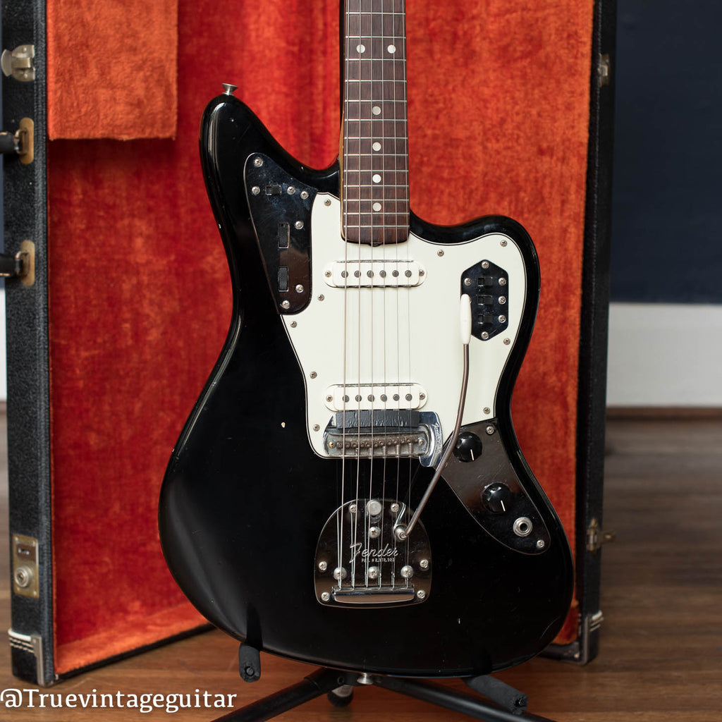 Vintage 1964 Fender Jaguar Black guitar – True Vintage Guitar