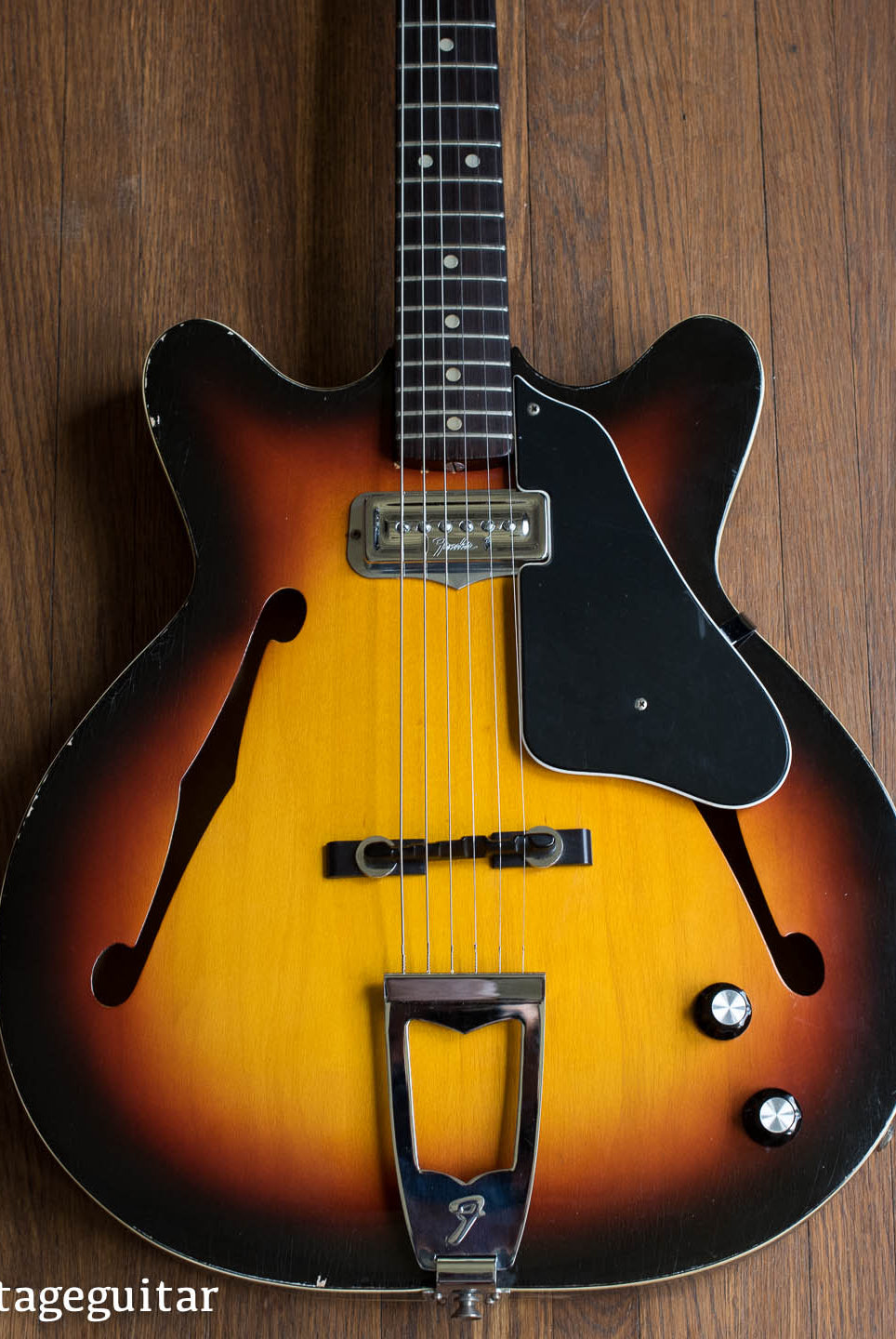 Vintage 1966 Fender Coronado Aztec Sunburst neck