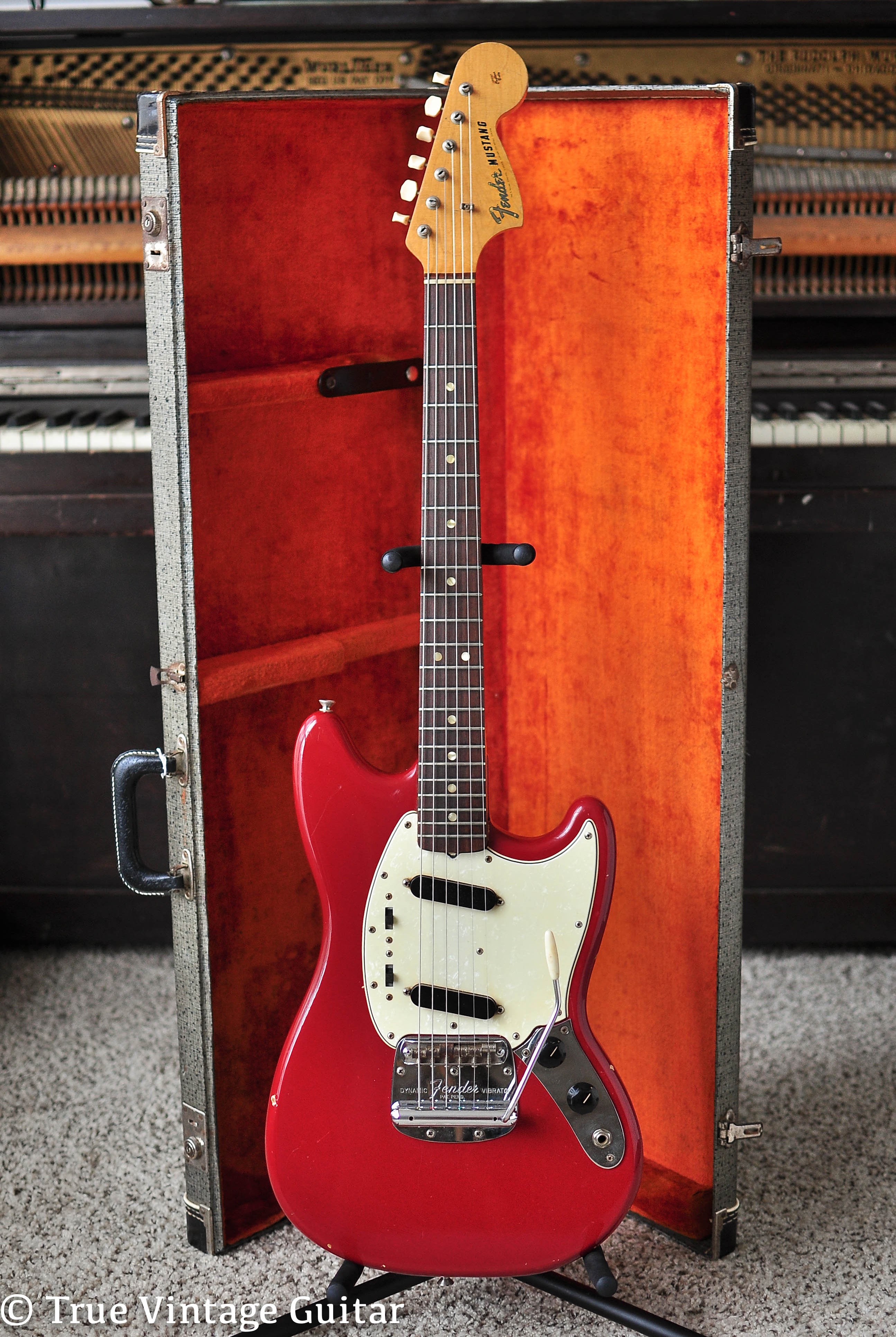 Vintage 1966 Fender Mustang Red guitar