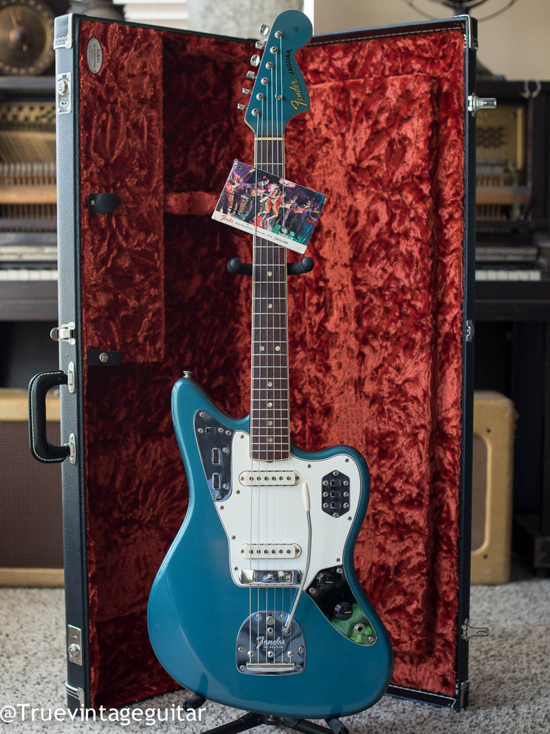 Vintage 1966 Fender Jaguar Lake Placid Blue Metallic electric guitar