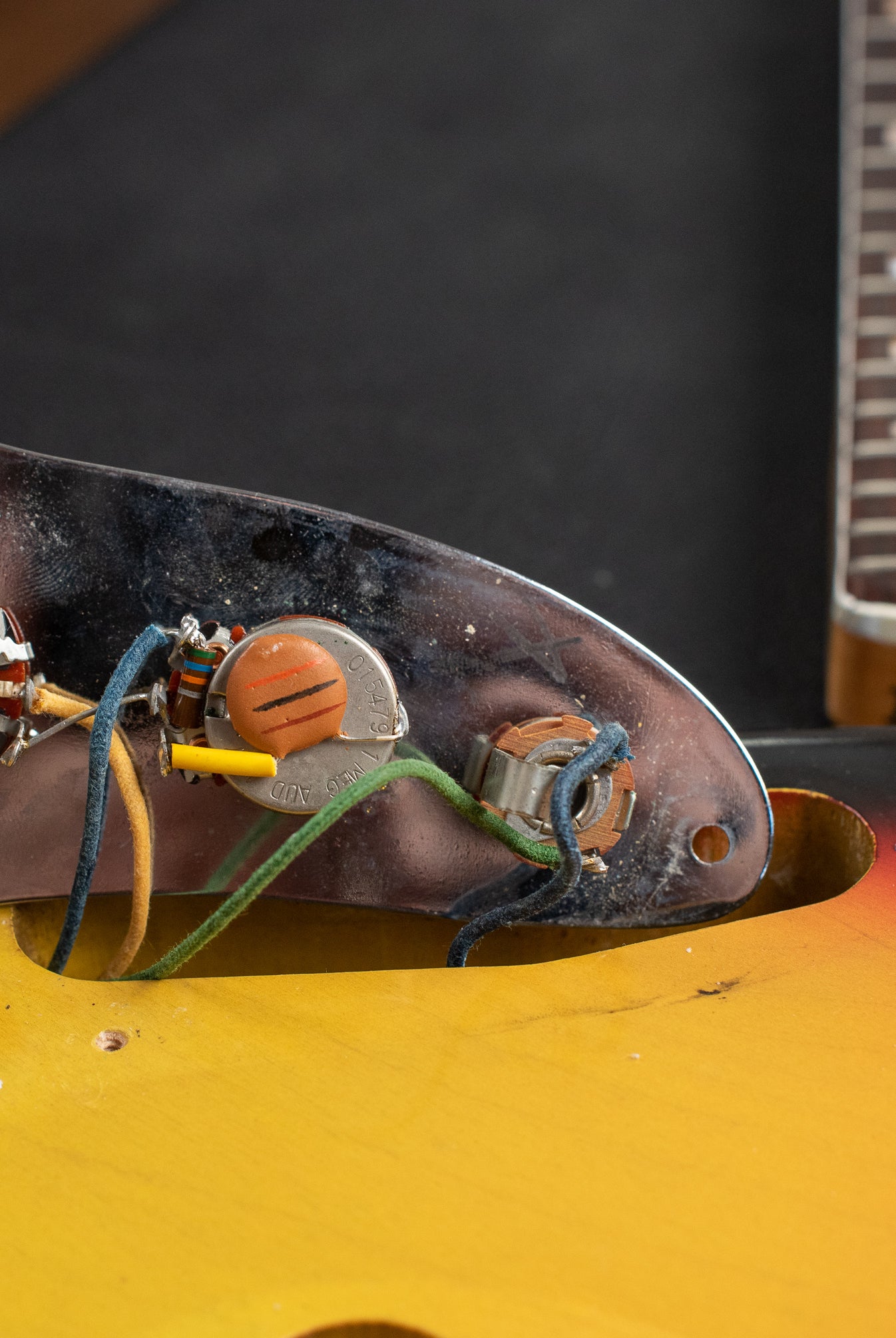 Have a look inside this 1966 Fender Jaguar original sunburst finish