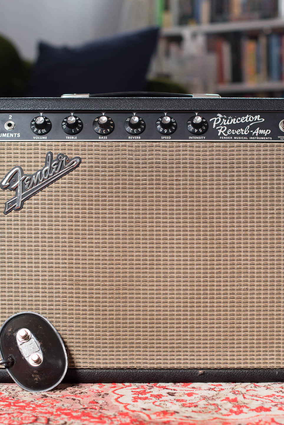Vintage 1966 Fender Princeton Reverb guitar amp black