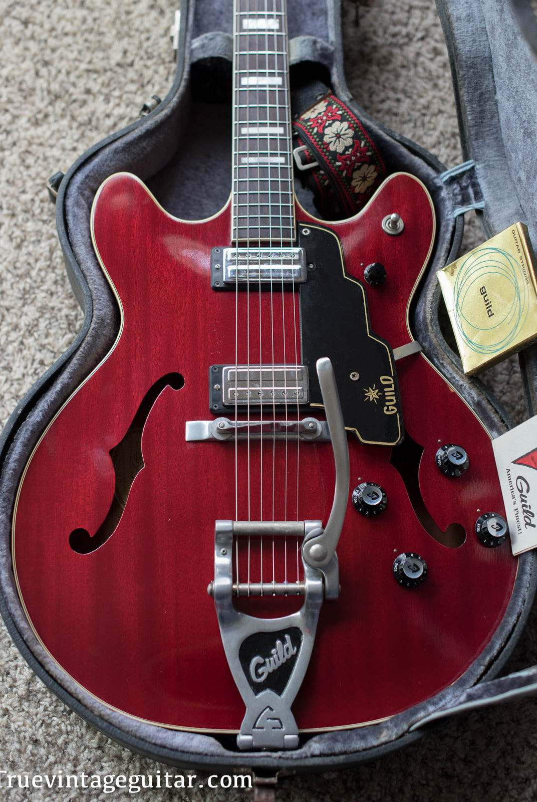 1967 Guild Starfire V Cherry red guitar