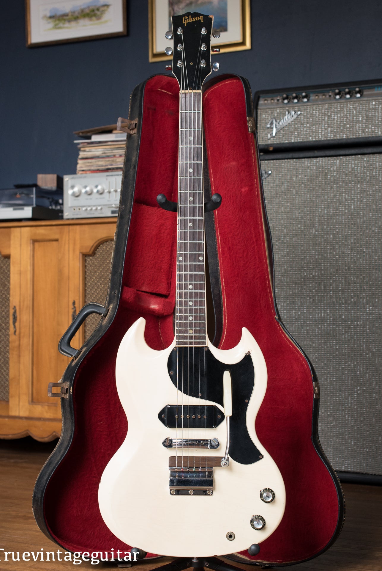 1967 Gibson SG Junior White TV vintage electric guitar