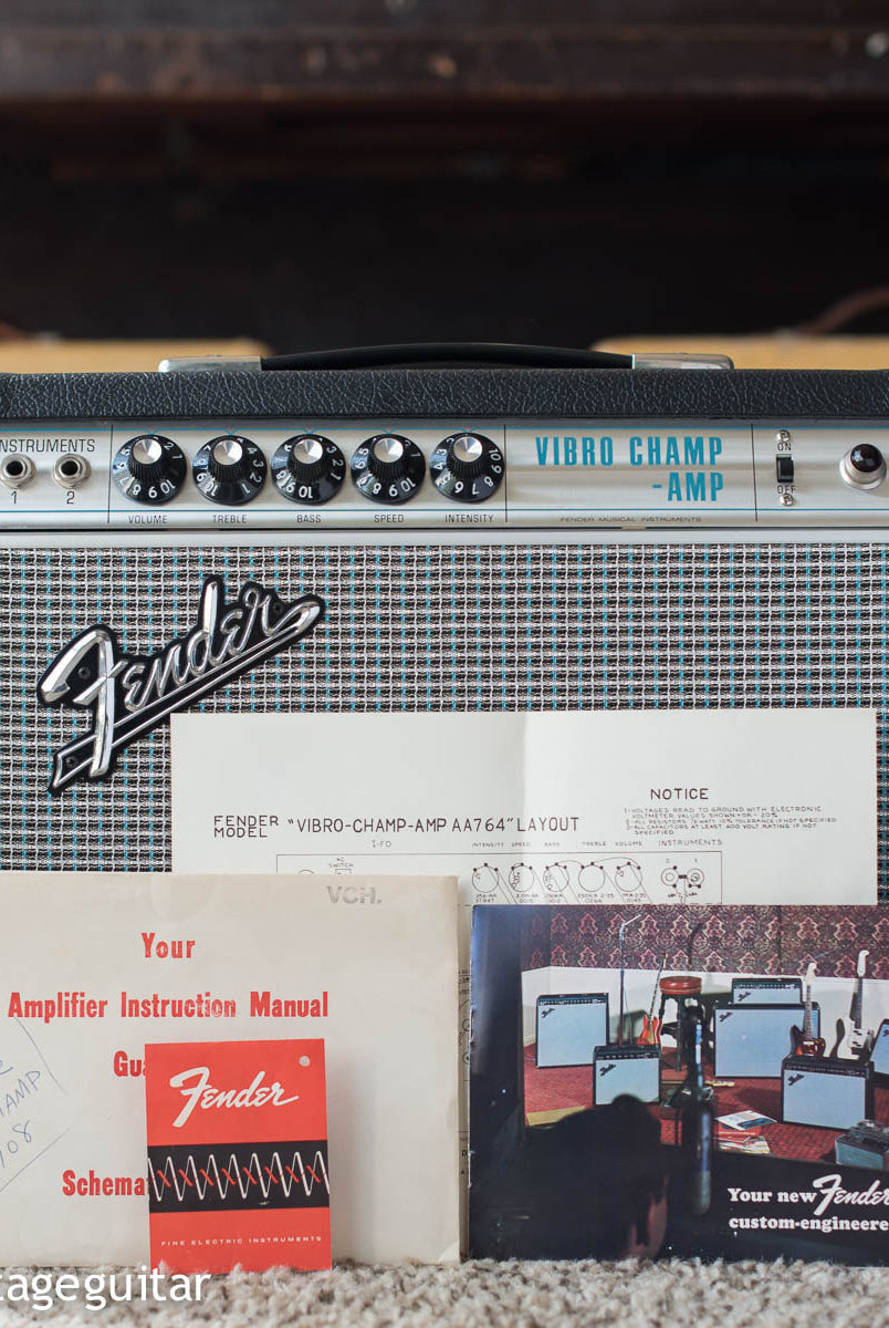 1968 Fender Vibro Champ guitar amplifier drip edge