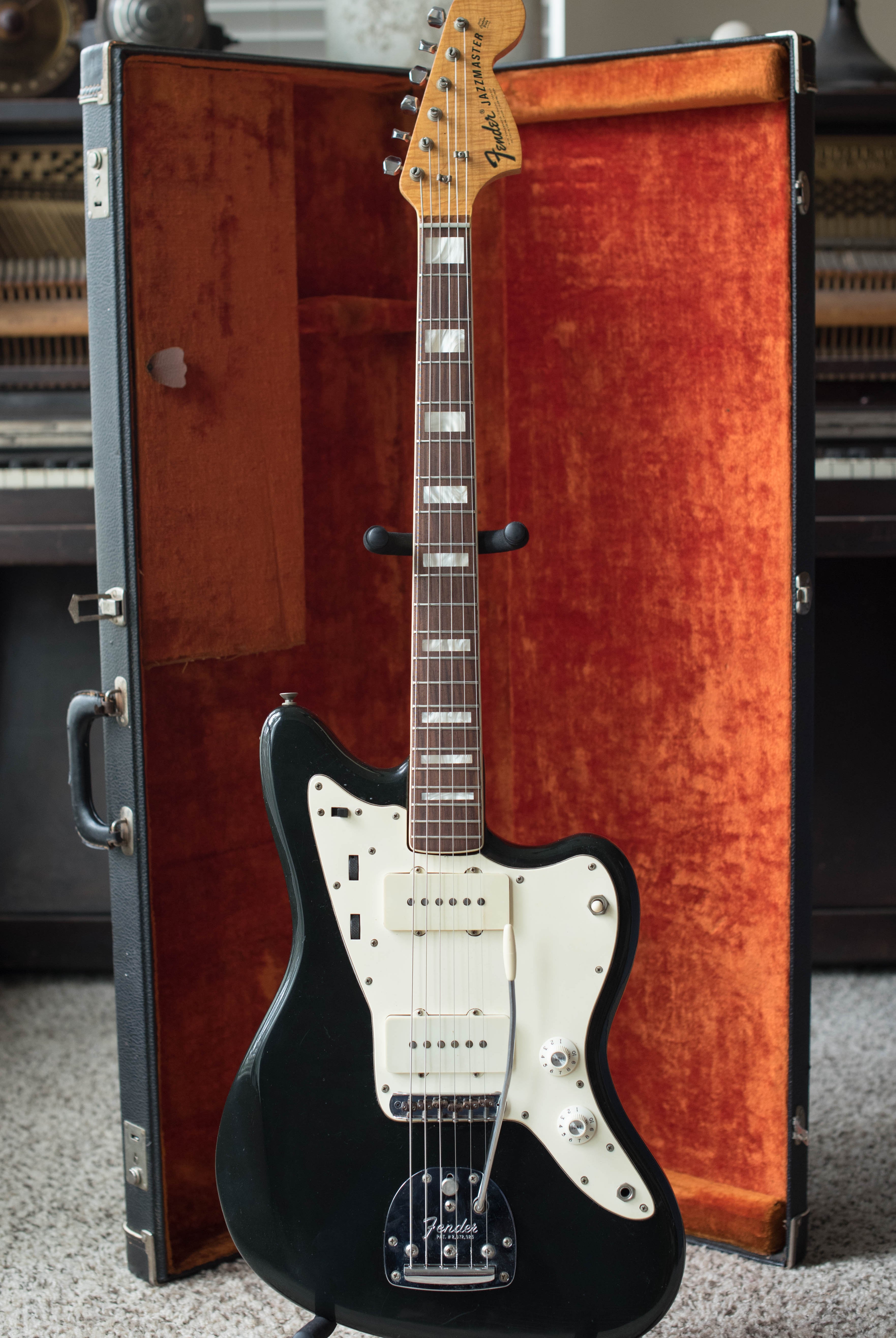 1971 Fender Jazzmaster electric guitar Black 
