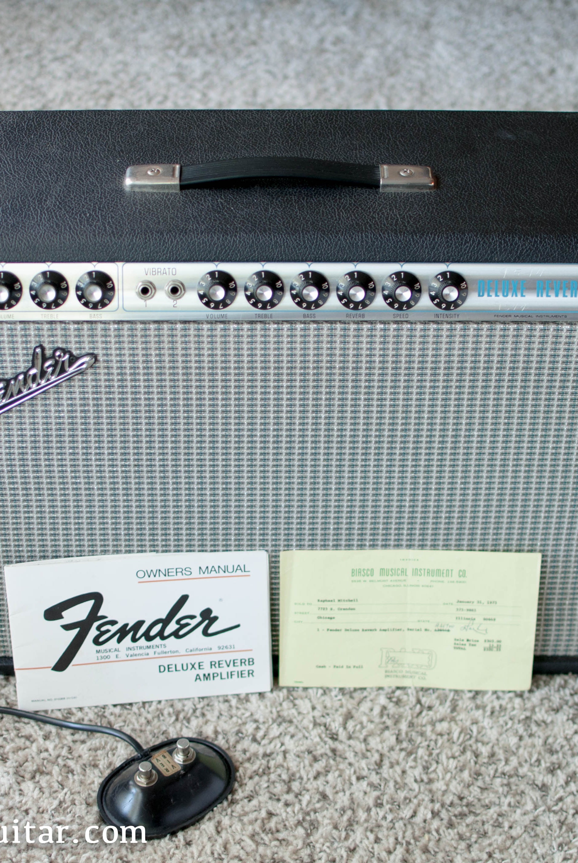 Vintage 1972 Fender Deluxe Reverb guitar amp