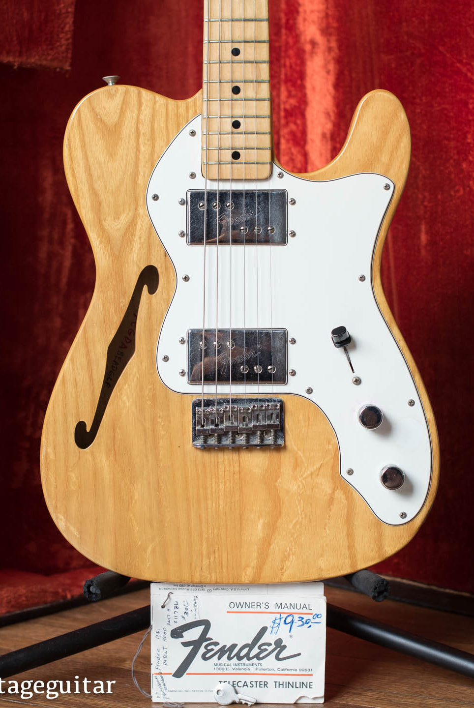 Fender Telecaster Thinline electric guitar with F hole