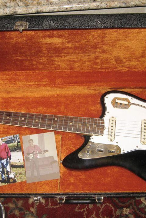 1966 Fender Jaguar, Black, Gold Hardware guitar