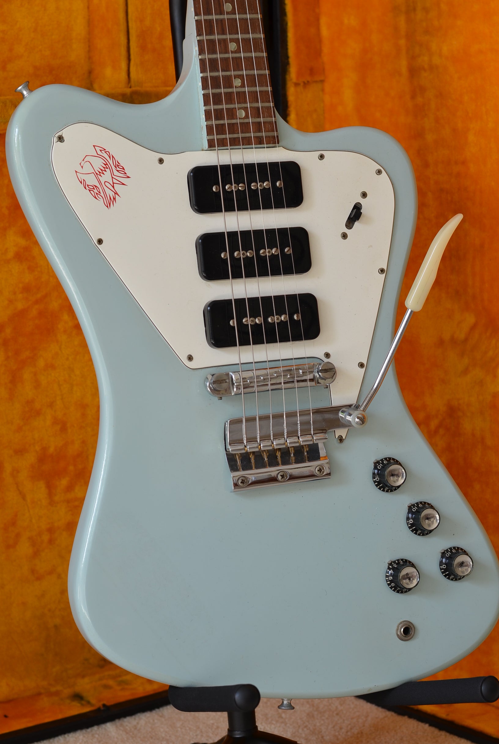 Vintage 1965 Gibson Firebird III electric guitar Frost Blue