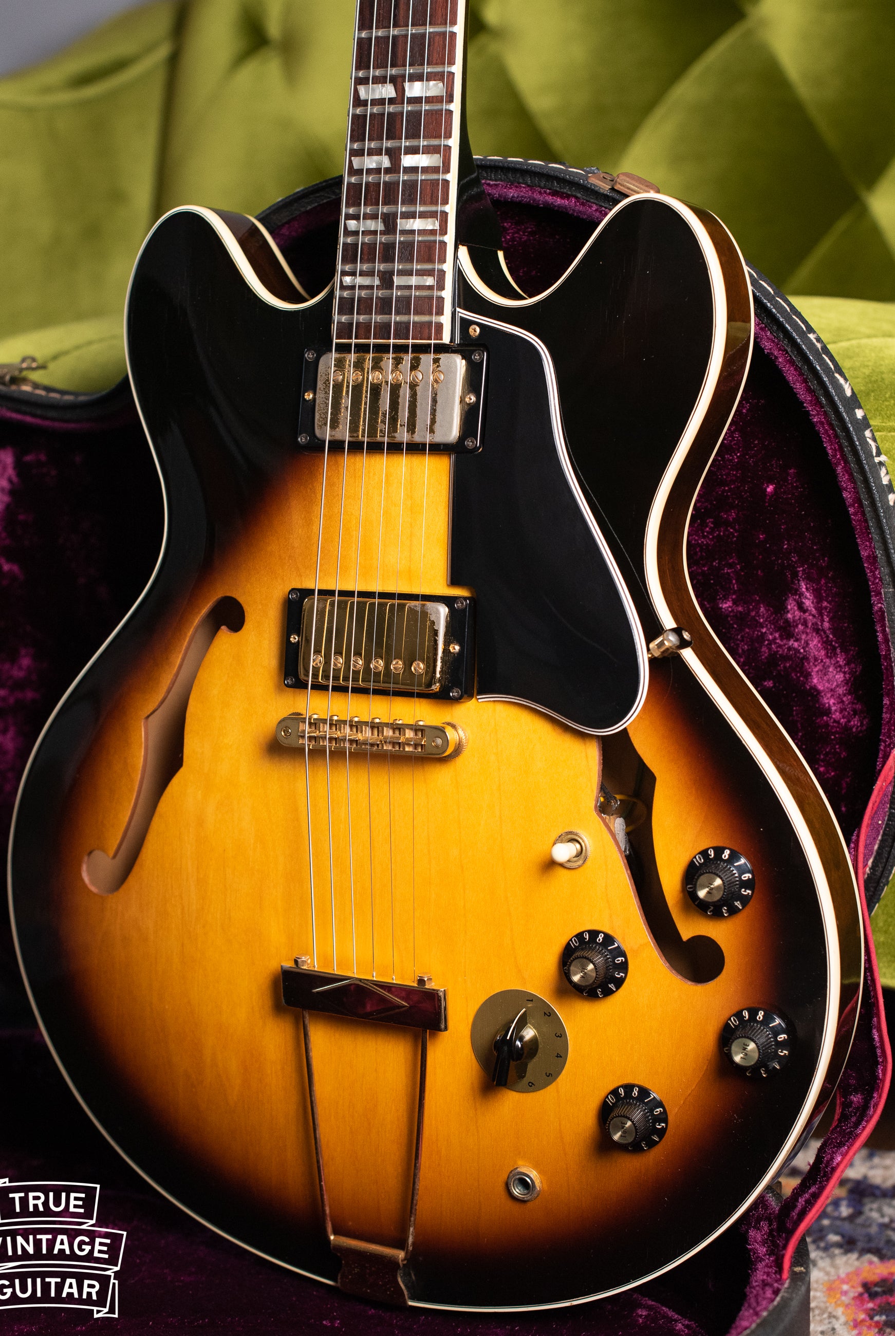 Vintage Gibson ES-345 stereo electric guitar history