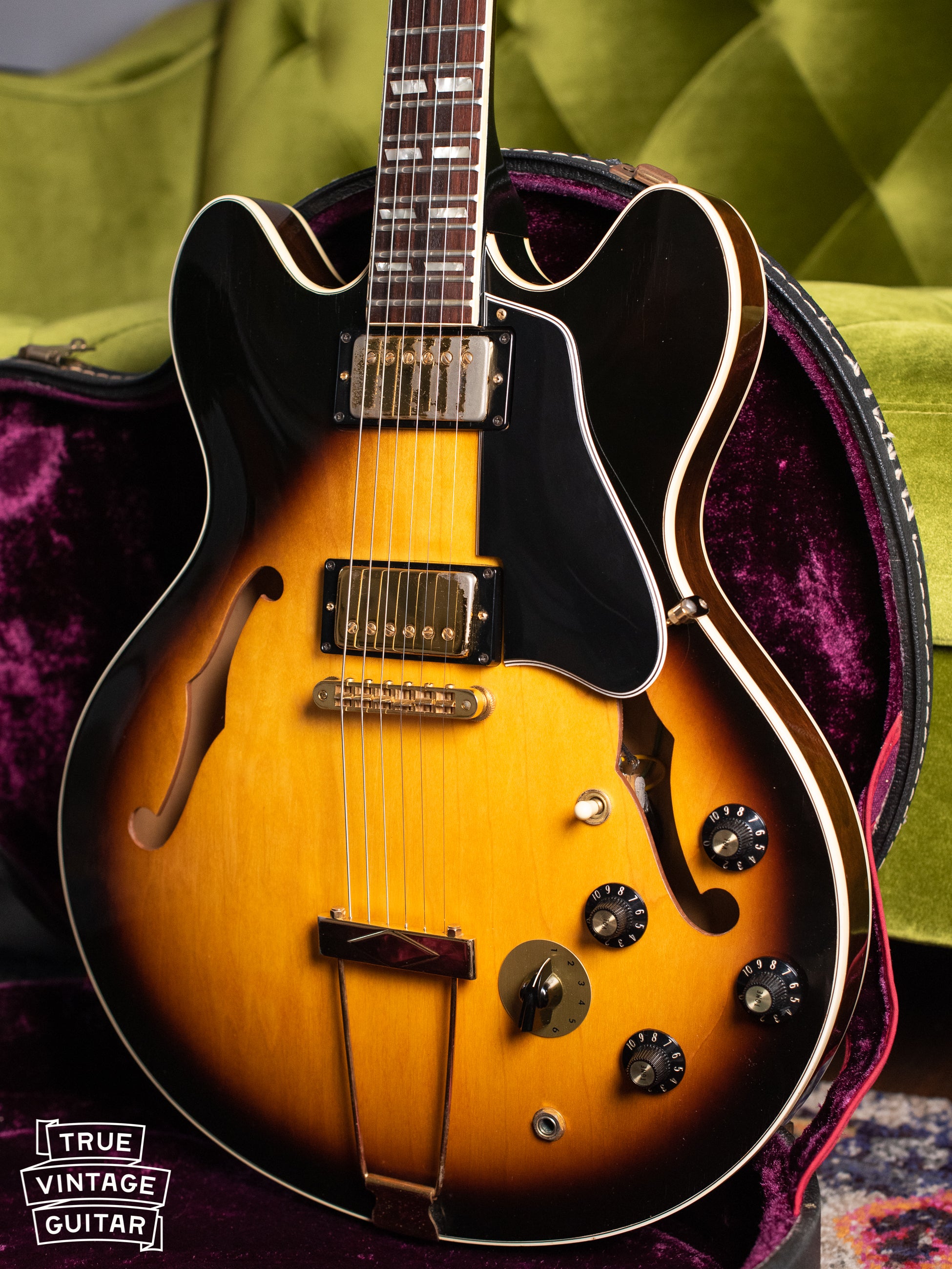 Vintage Gibson ES-345 stereo electric guitar history