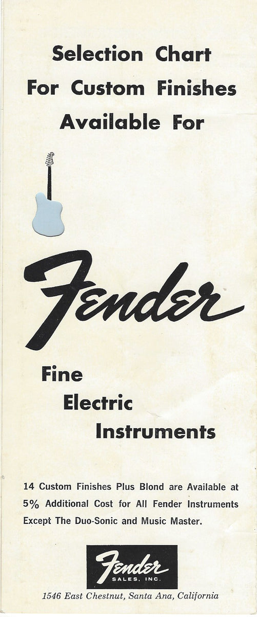 Fender Color Chart