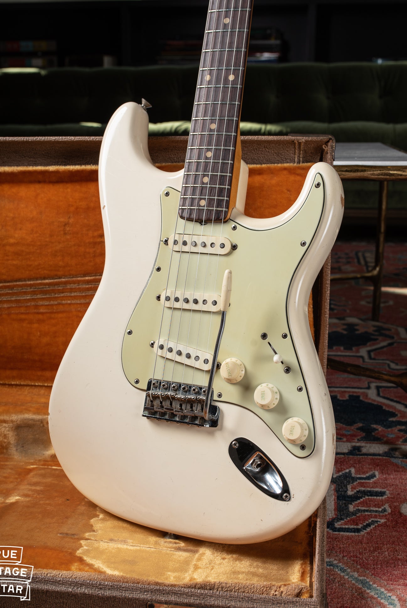 1961 Fender Stratocaster guitar with Olympic White finish