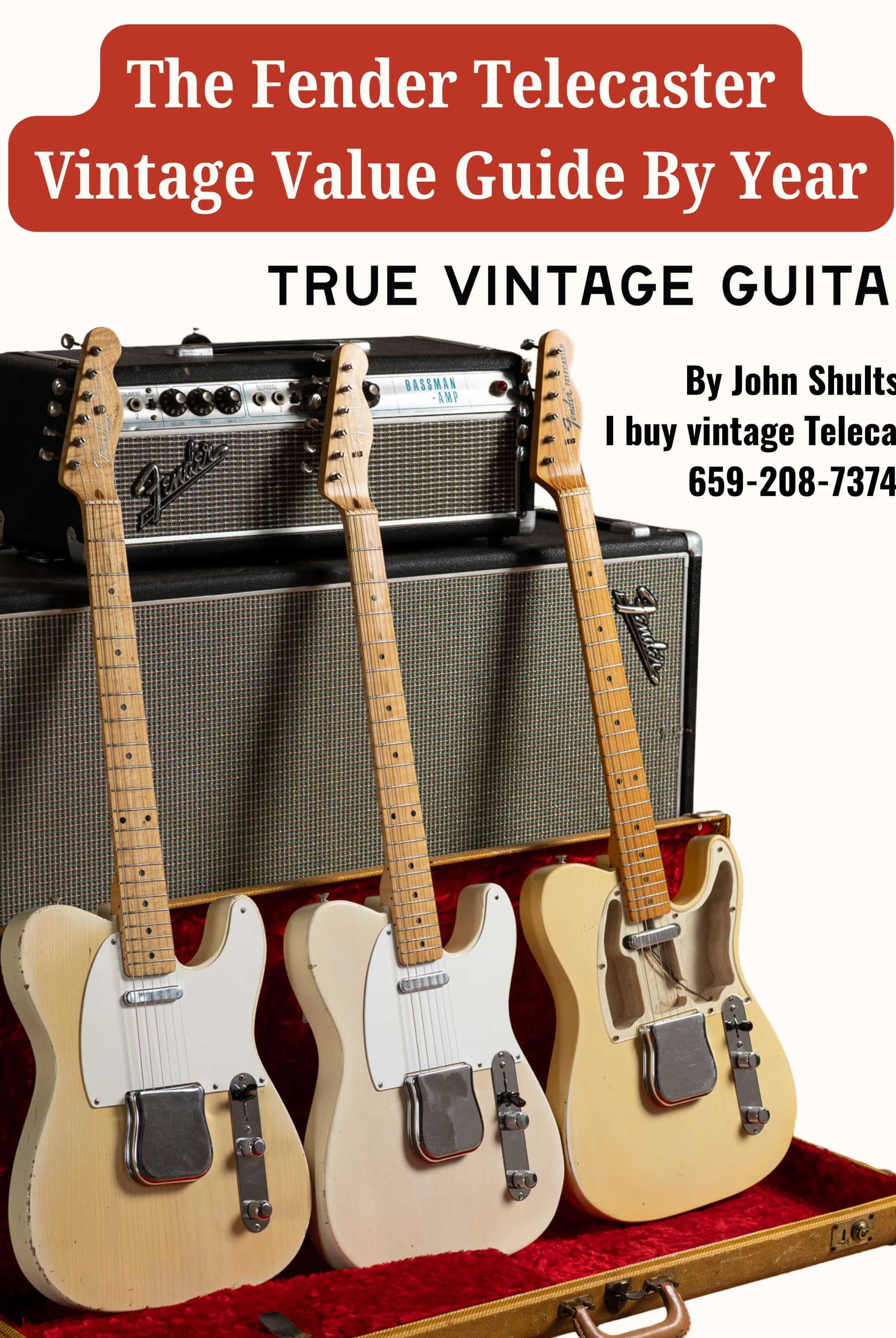 Expert value guide for vintage Fender Telecaster, Broadcaster, and Esquire guitars from the 1950s and 1960s.