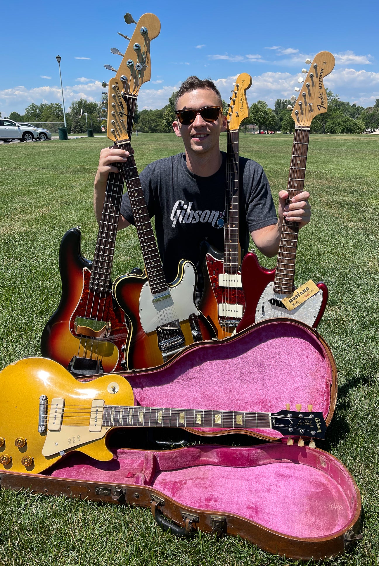 Vintage Fender and Gibson guitar collection bought in Colorado by guitar collector