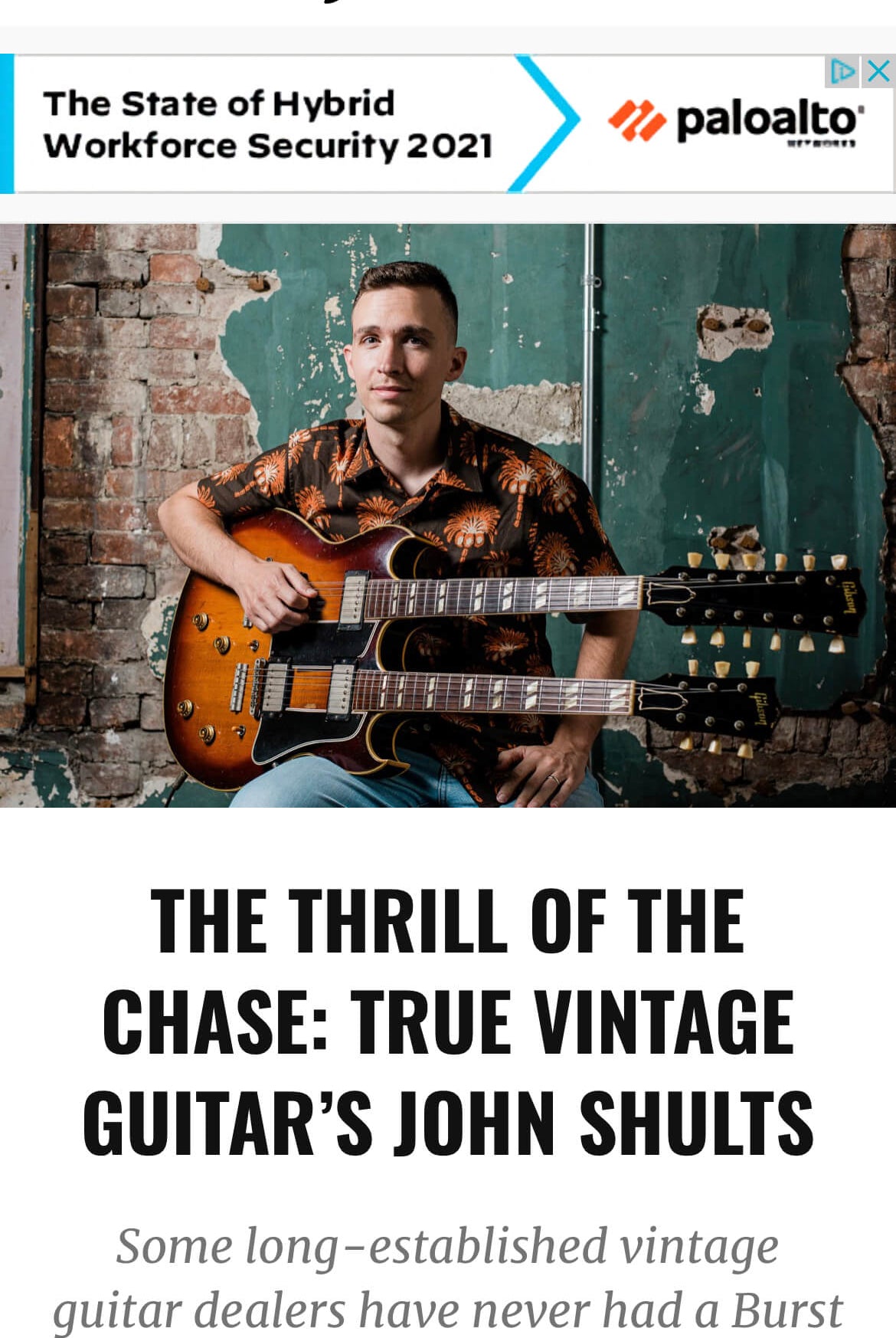 Guitar Magazine Interview with John of True Vintage Guitar