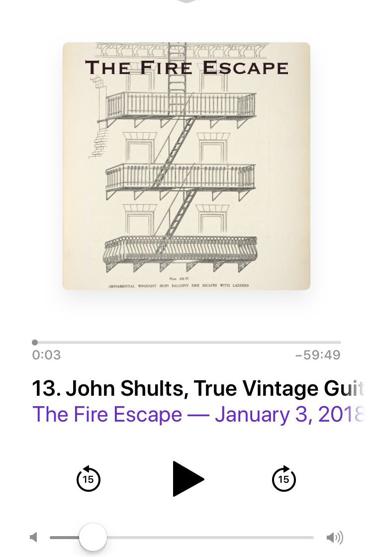 True Vintage Guitar on The Fire Escape Podcast!