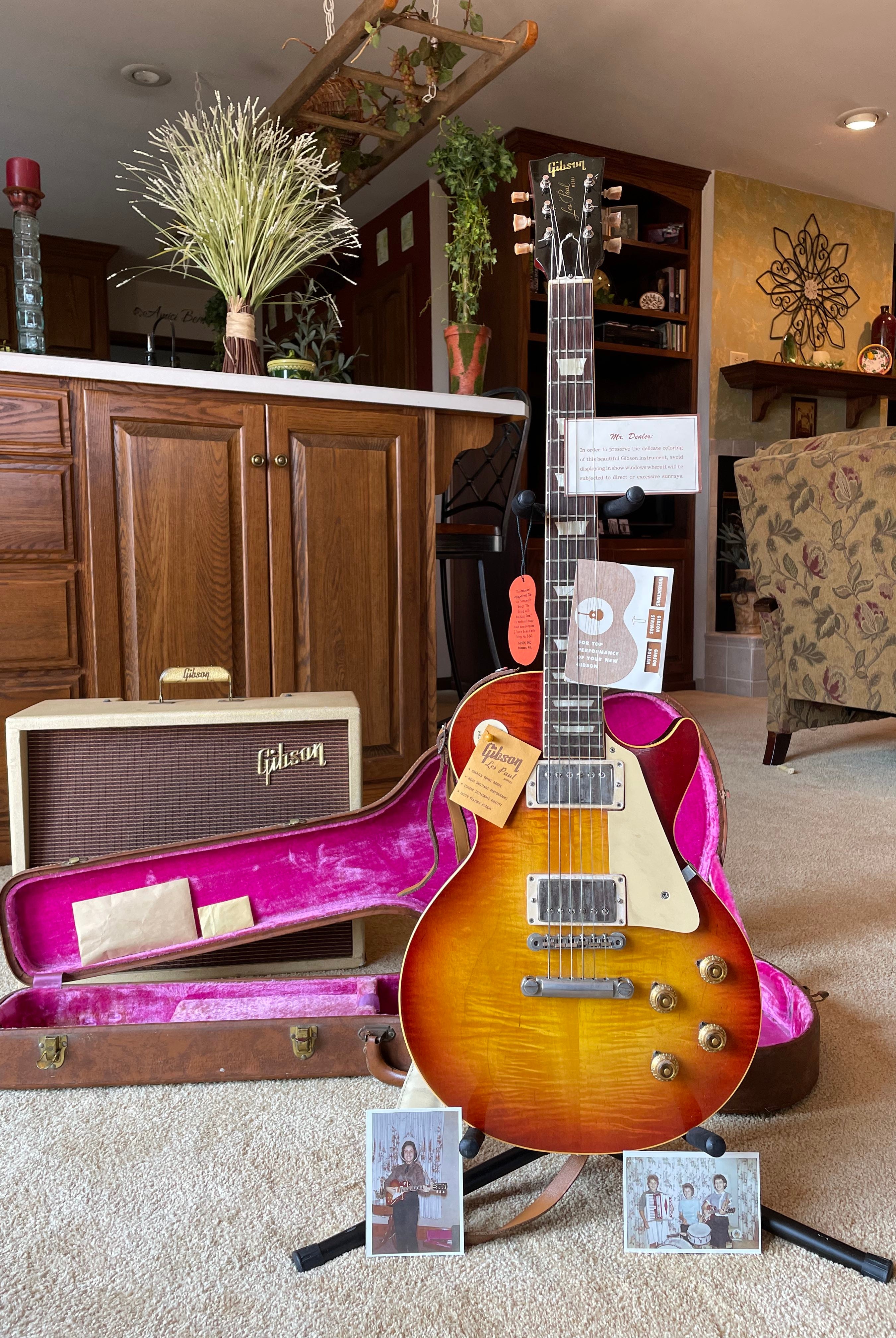 Gibson Les Paul Standard 1960 original vintage real Burst with hang tags and original case.