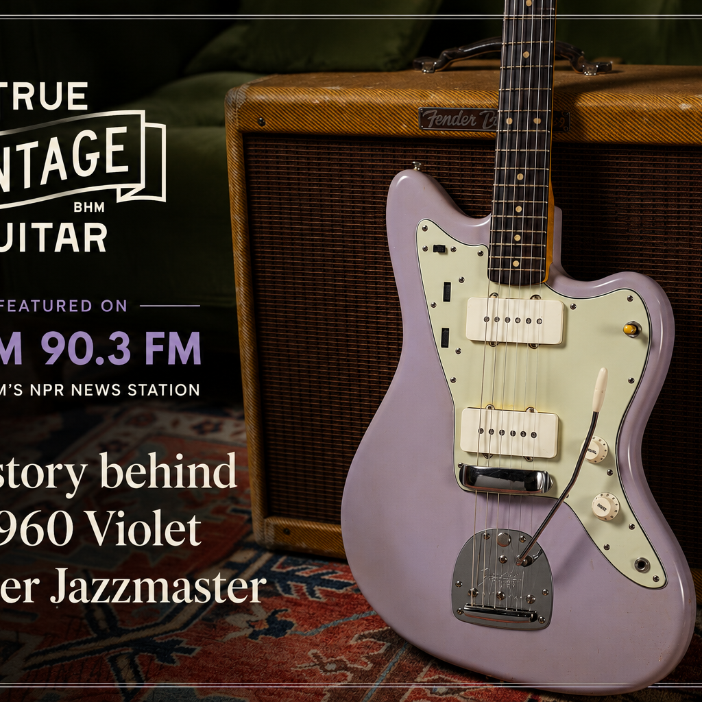 WBHM Features True Vintage Guitar’s 1960 Violet Fender Jazzmaster Discovery