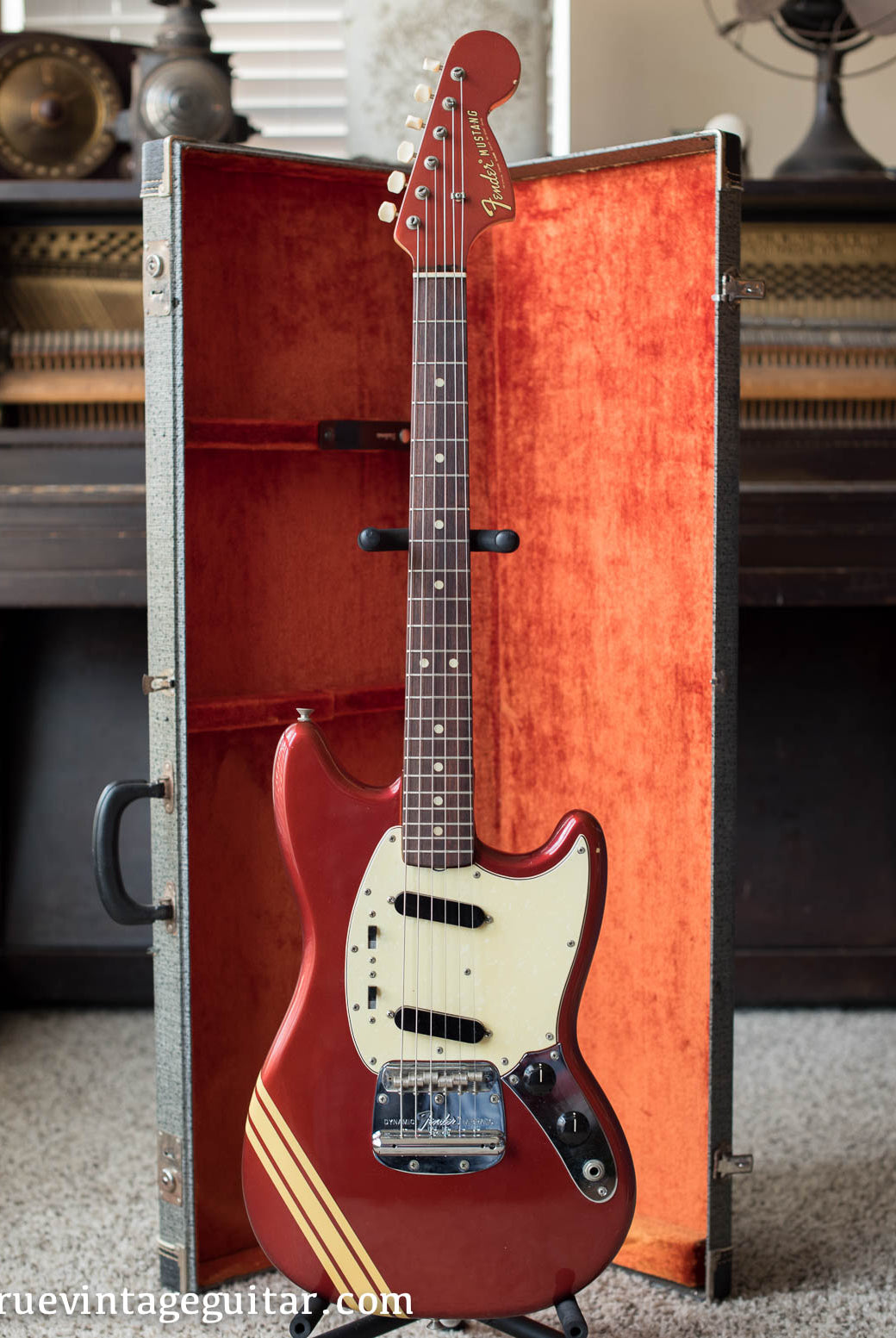 Vintage 1970 Fender Mustang Competition Red electric guitar