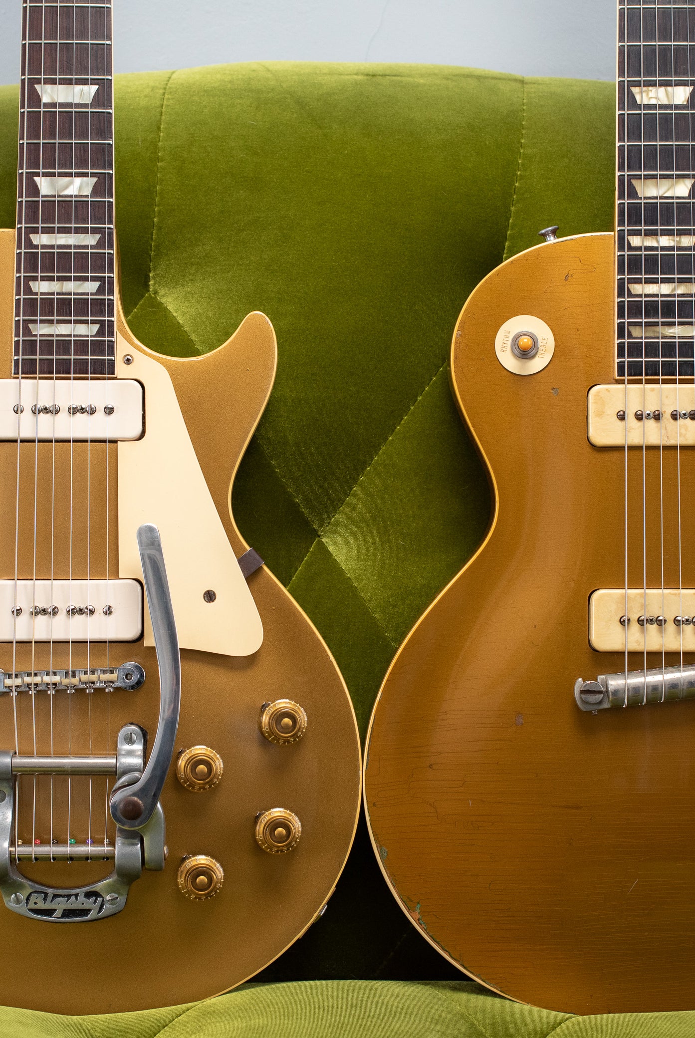 Vintage 1950s Gibson Les Paul goldtop guitars