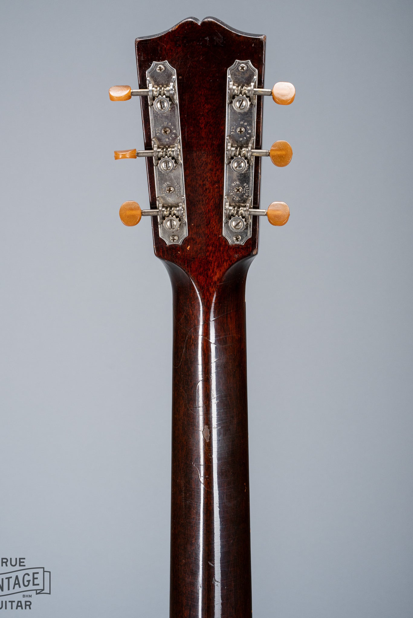 1939 Gibson J35 Sunburst Back of Neck and Headstock