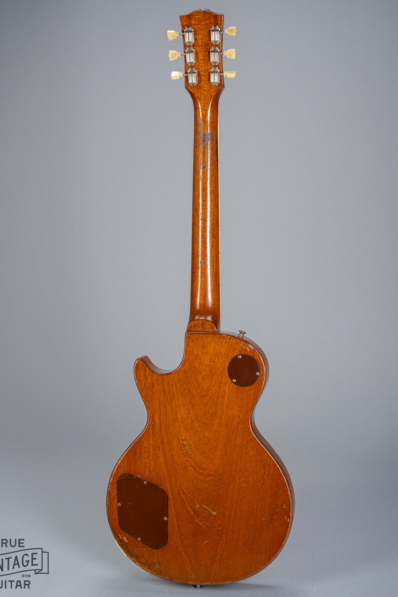 back of 1952 Gibson Les Paul Standard Goldtop guitar body neck and headstock