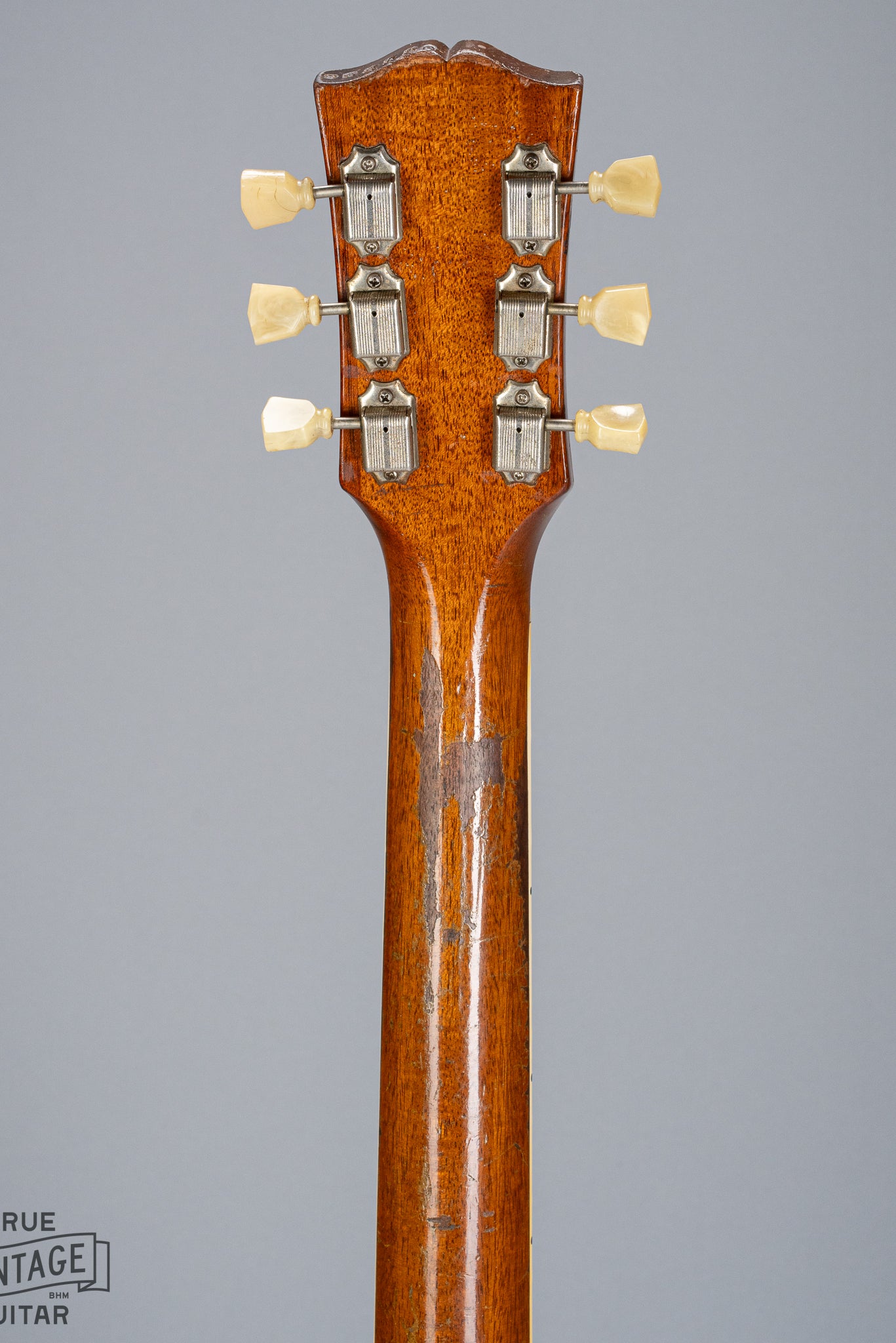 back of 1952 Gibson Les Paul Goldtop guitar neck and headstock