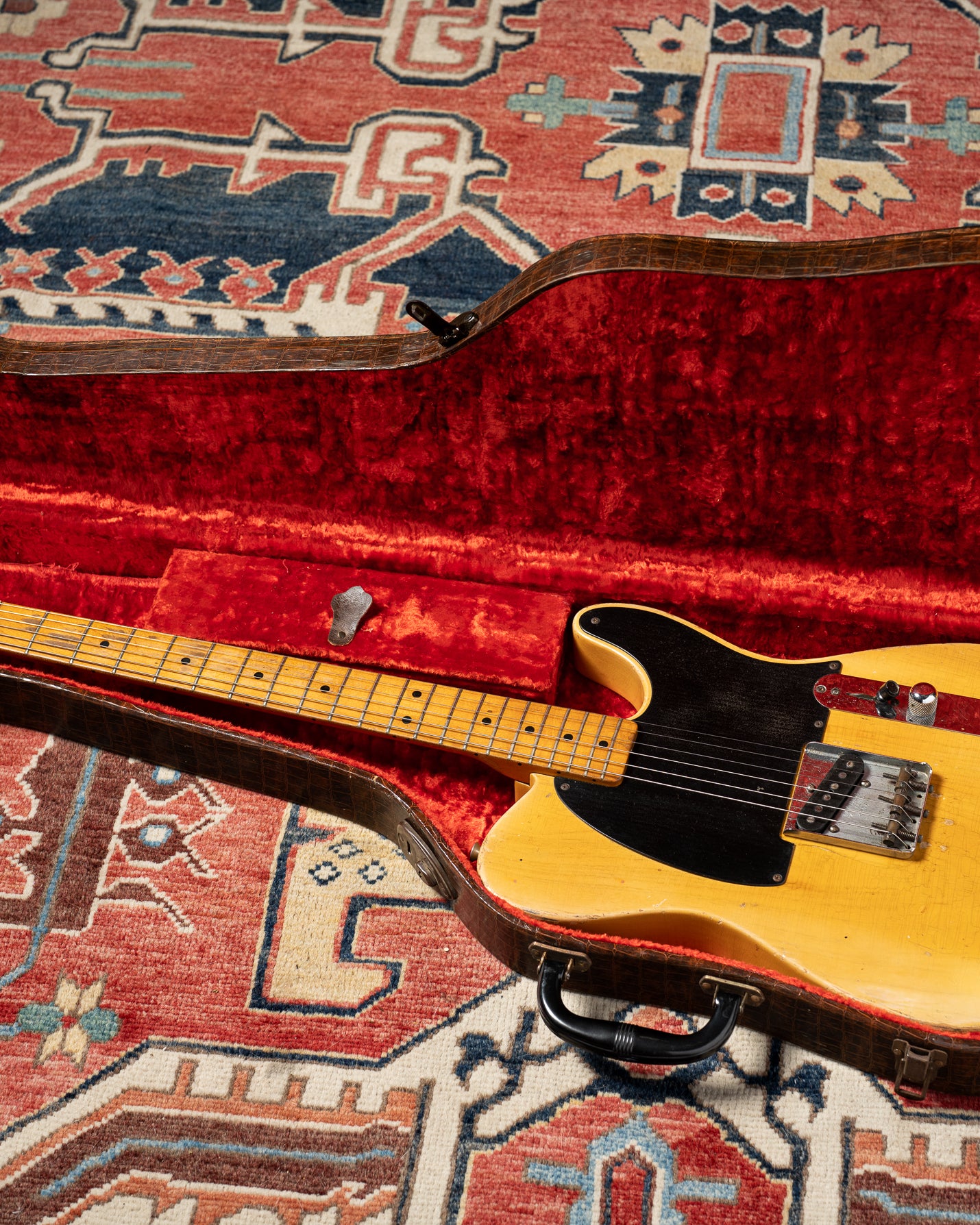 Vintage Fender guitar in case