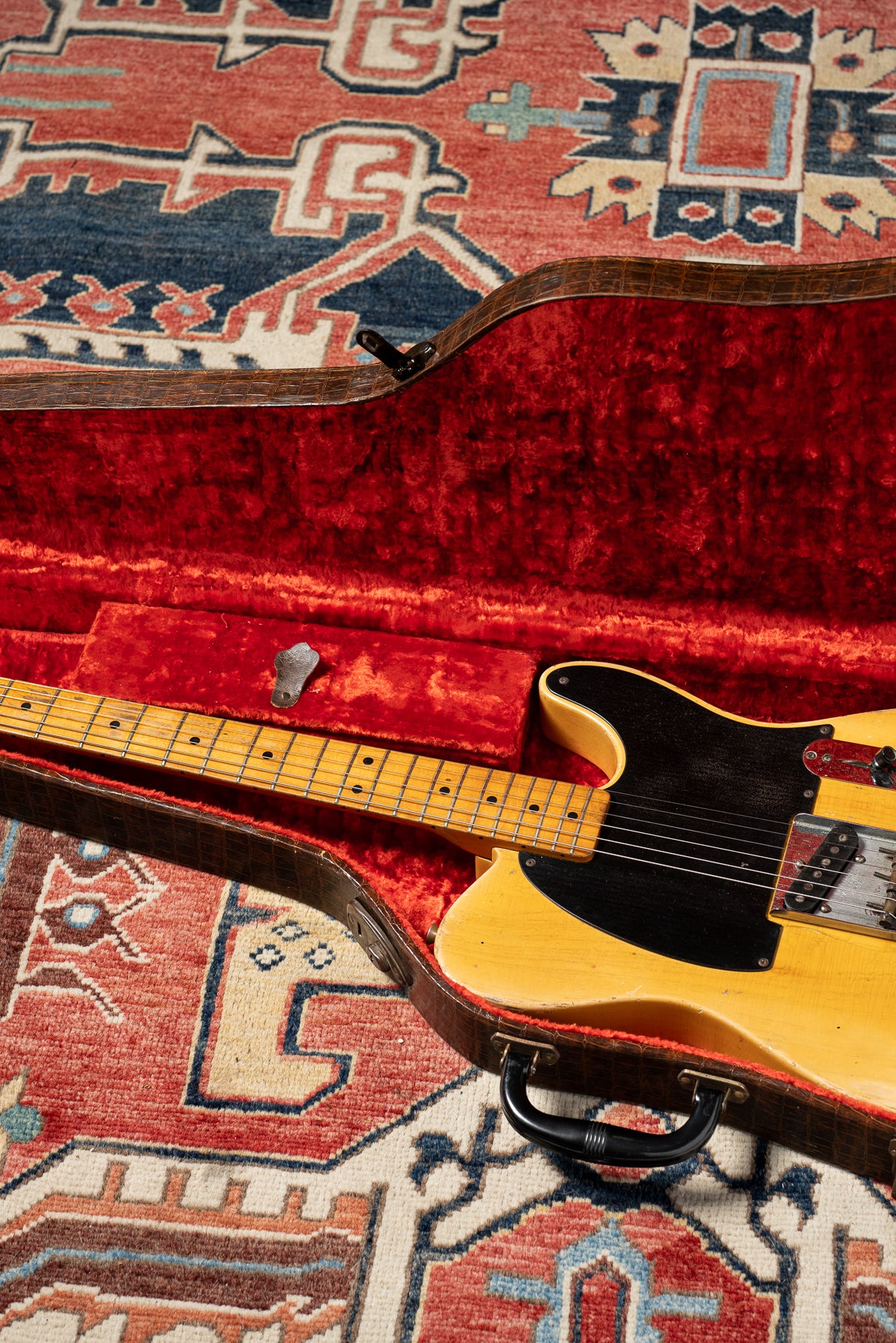 Vintage Fender guitar in case