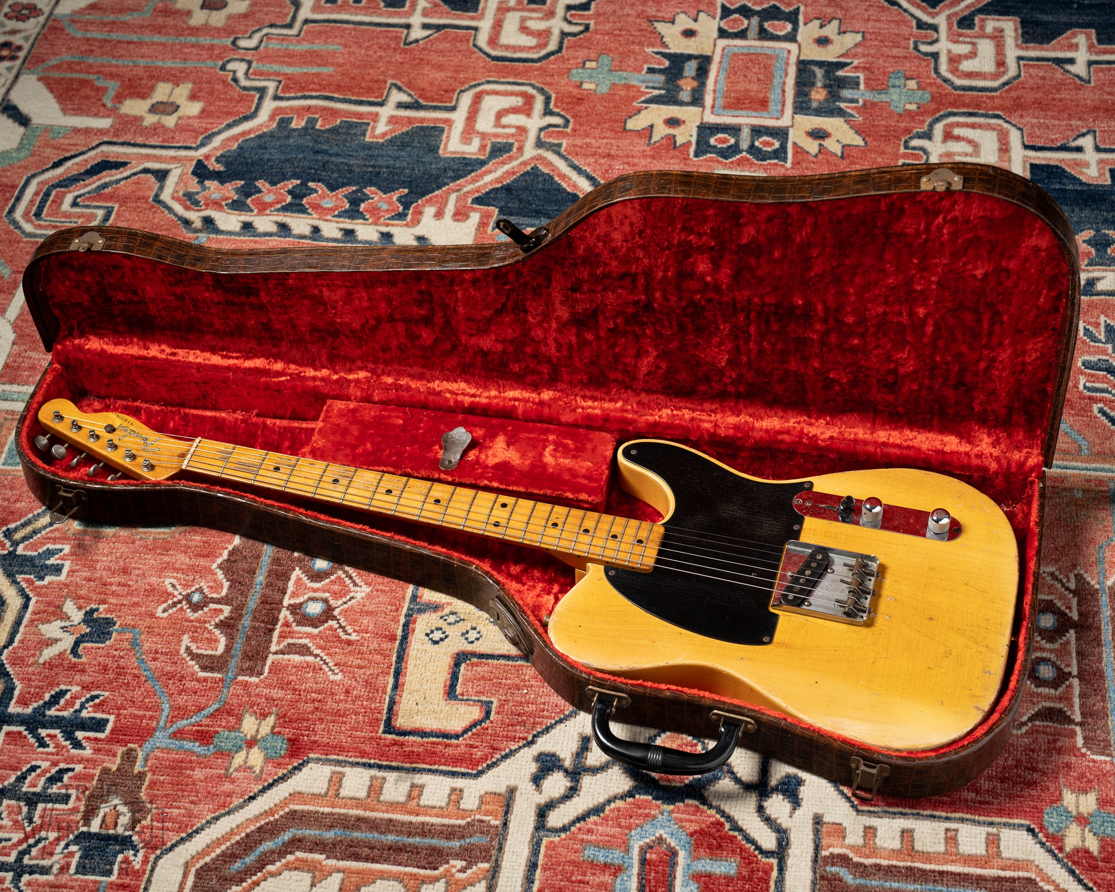 Vintage Fender guitar in case