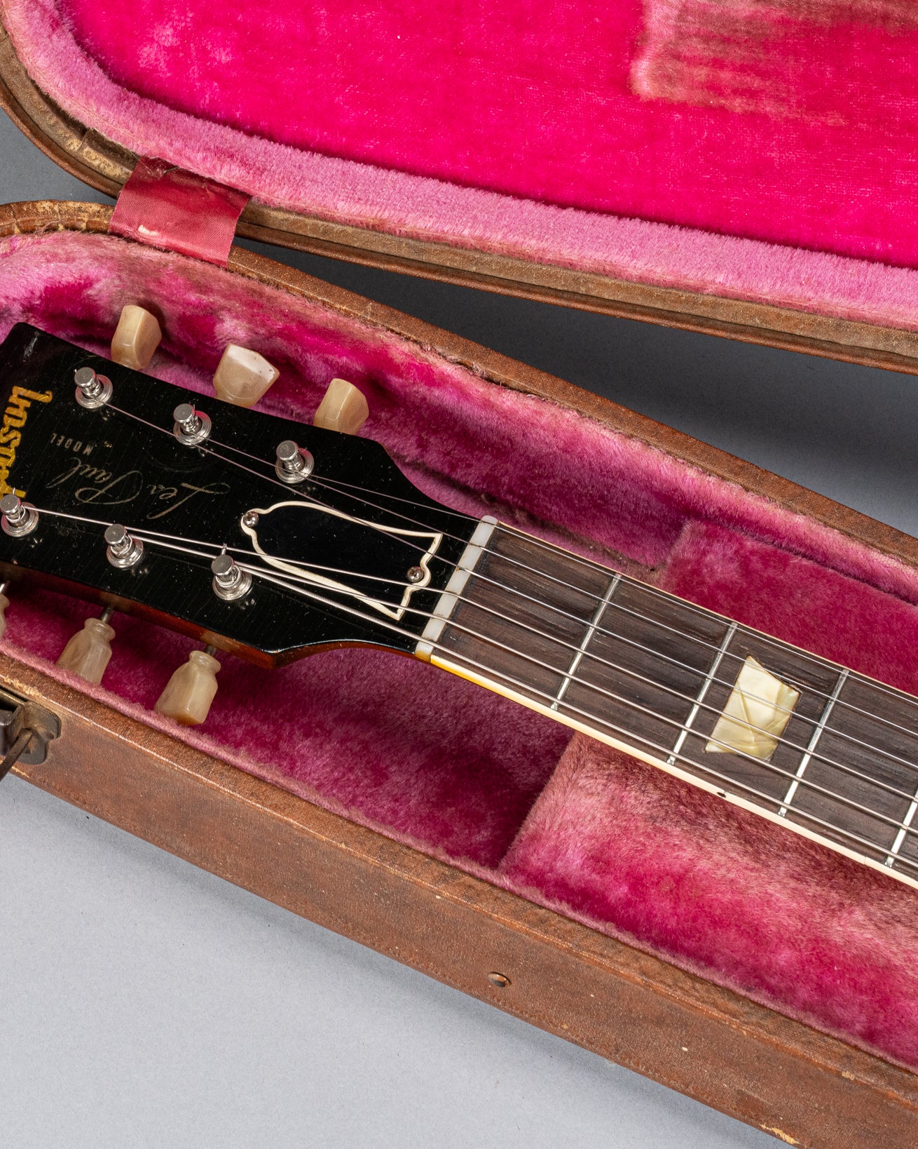 1954 Gibson Les Paul Goldtop guitar neck and headstock in original case