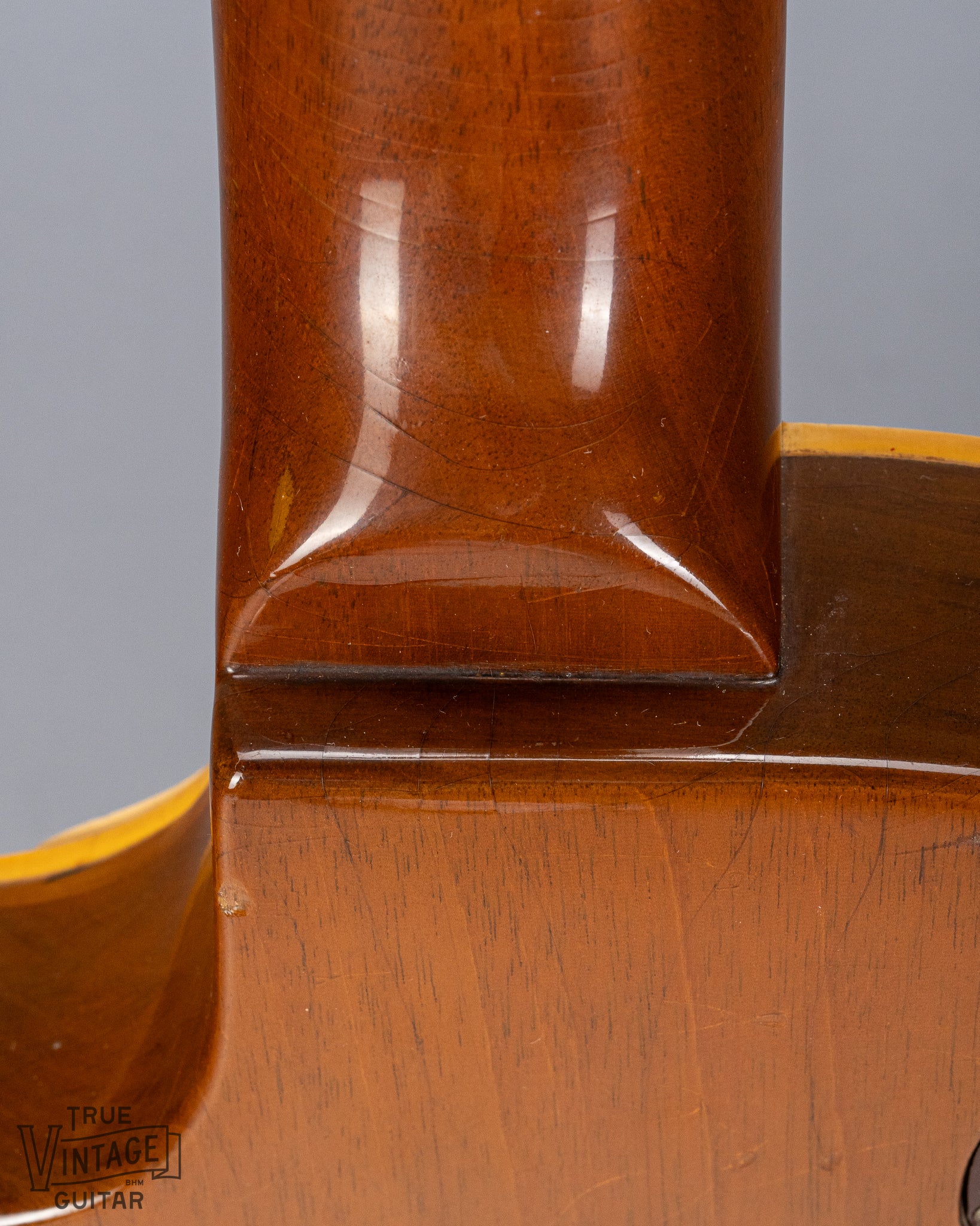 1954 Gibson Les Paul Goldtop guitar body neck heel joint