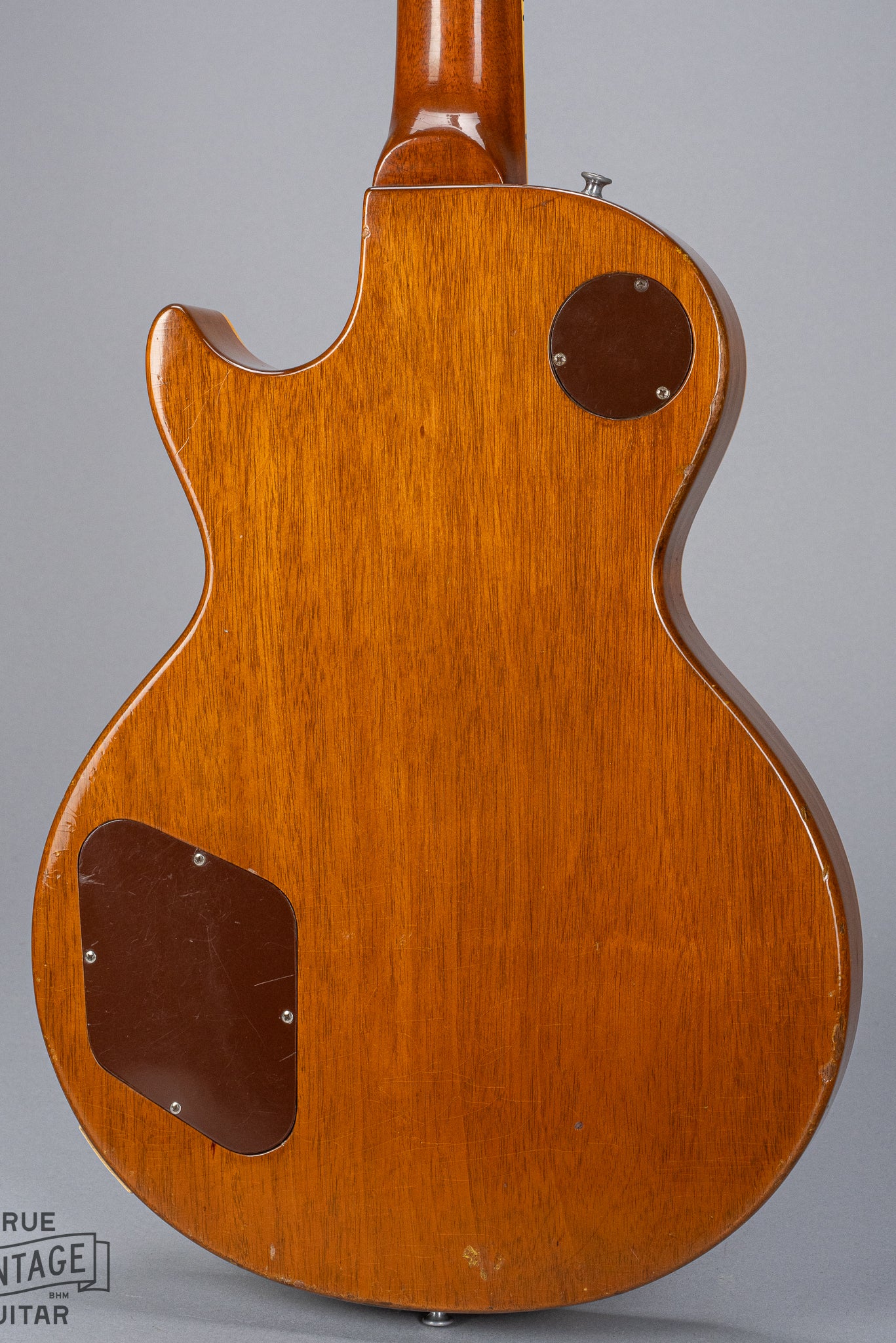 Back of 1954 Gibson Les Paul Goldtop guitar body