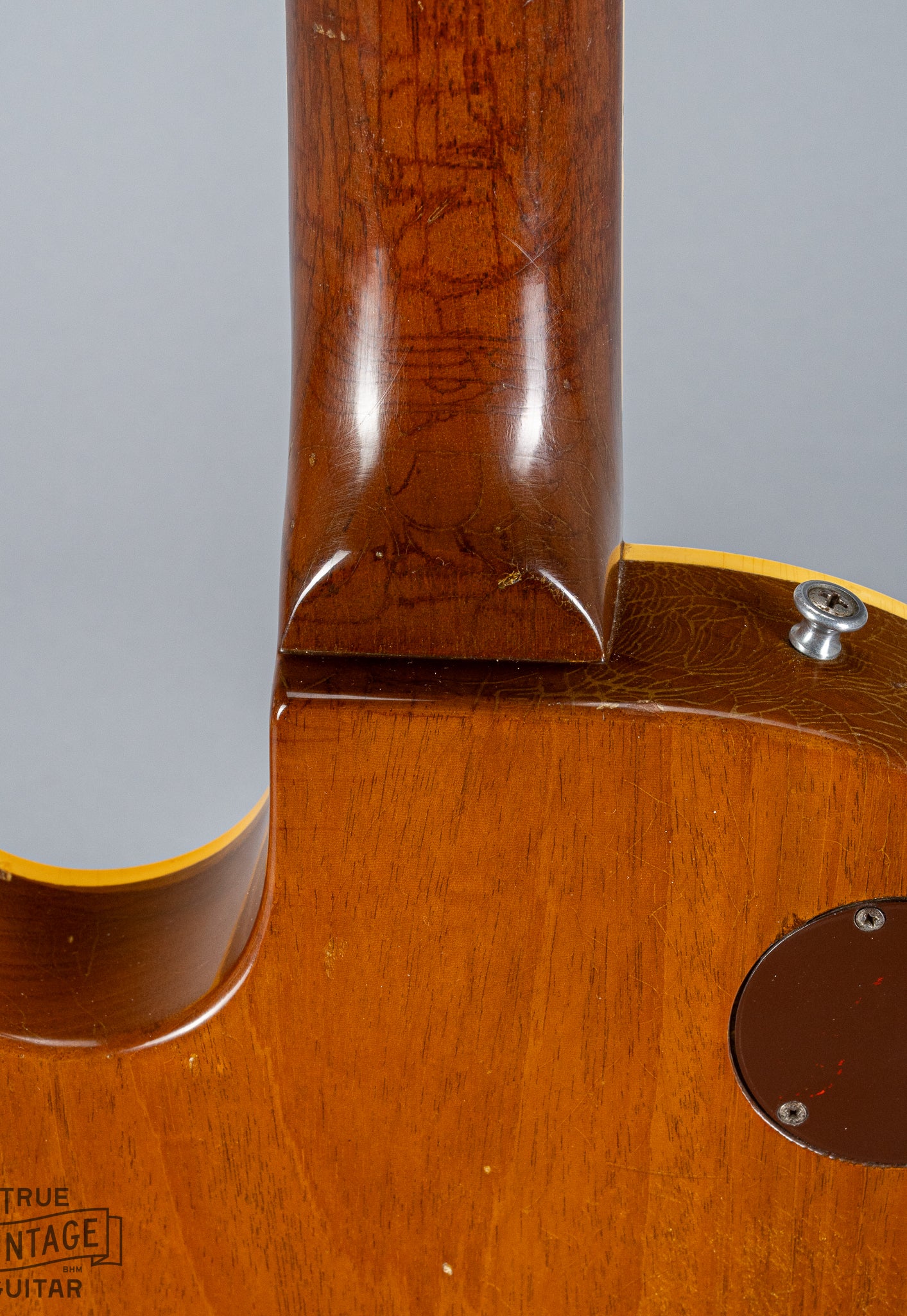 1954 Gibson Les Paul Standard Goldtop guitar neck heel joint