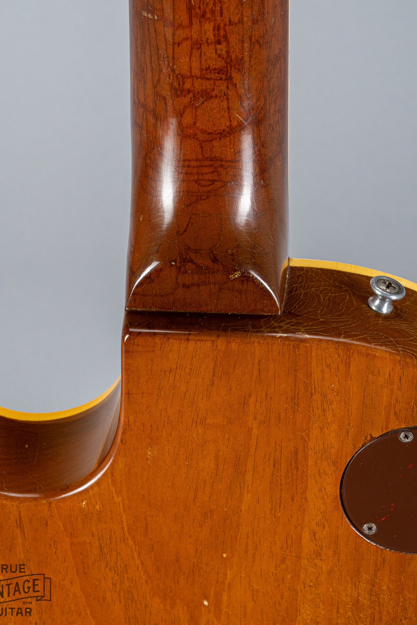 1954 Gibson Les Paul Standard Goldtop guitar neck heel joint