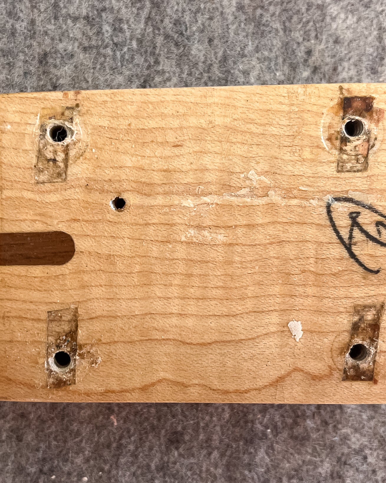 1956 Fender Telecaster Neck Heel Screw Holes
