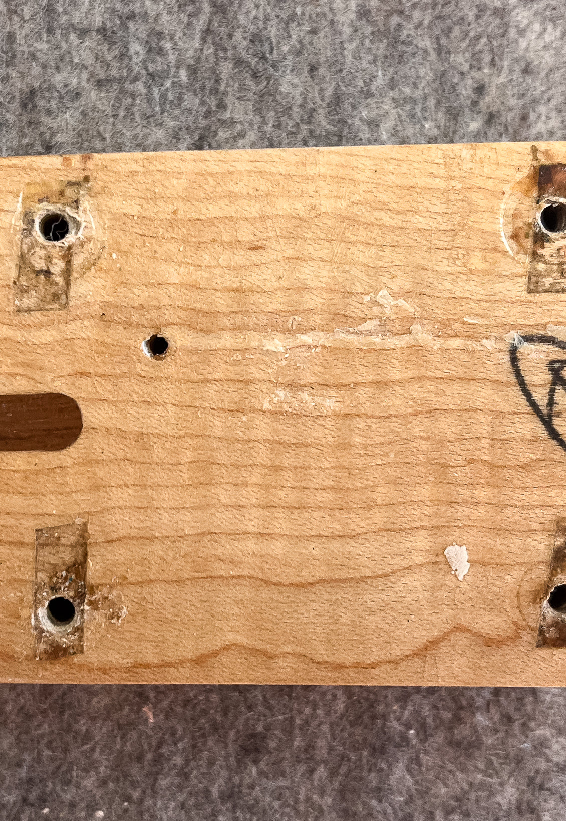 1956 Fender Telecaster Neck Heel Screw Holes