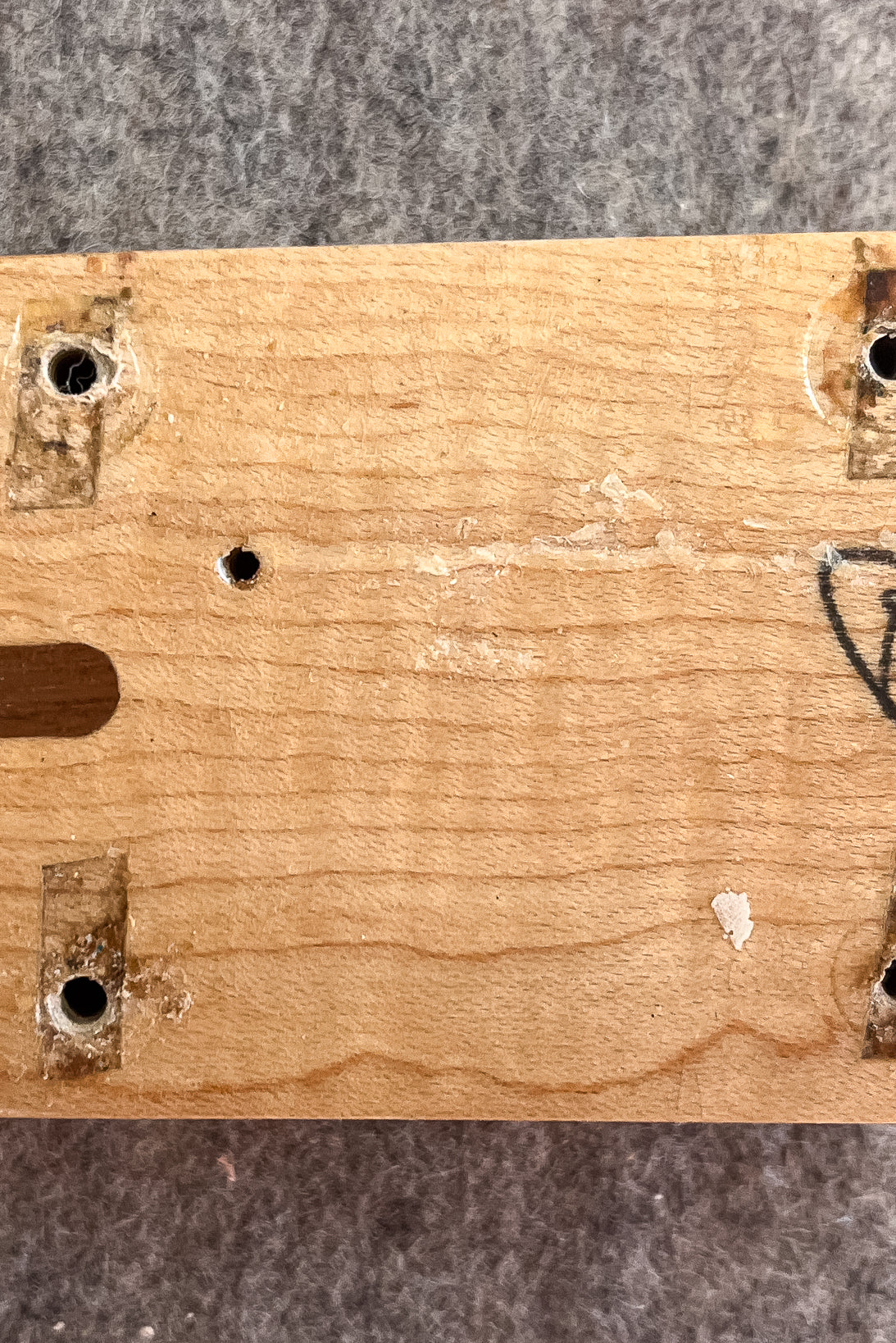 1956 Fender Telecaster Neck Heel Screw Holes