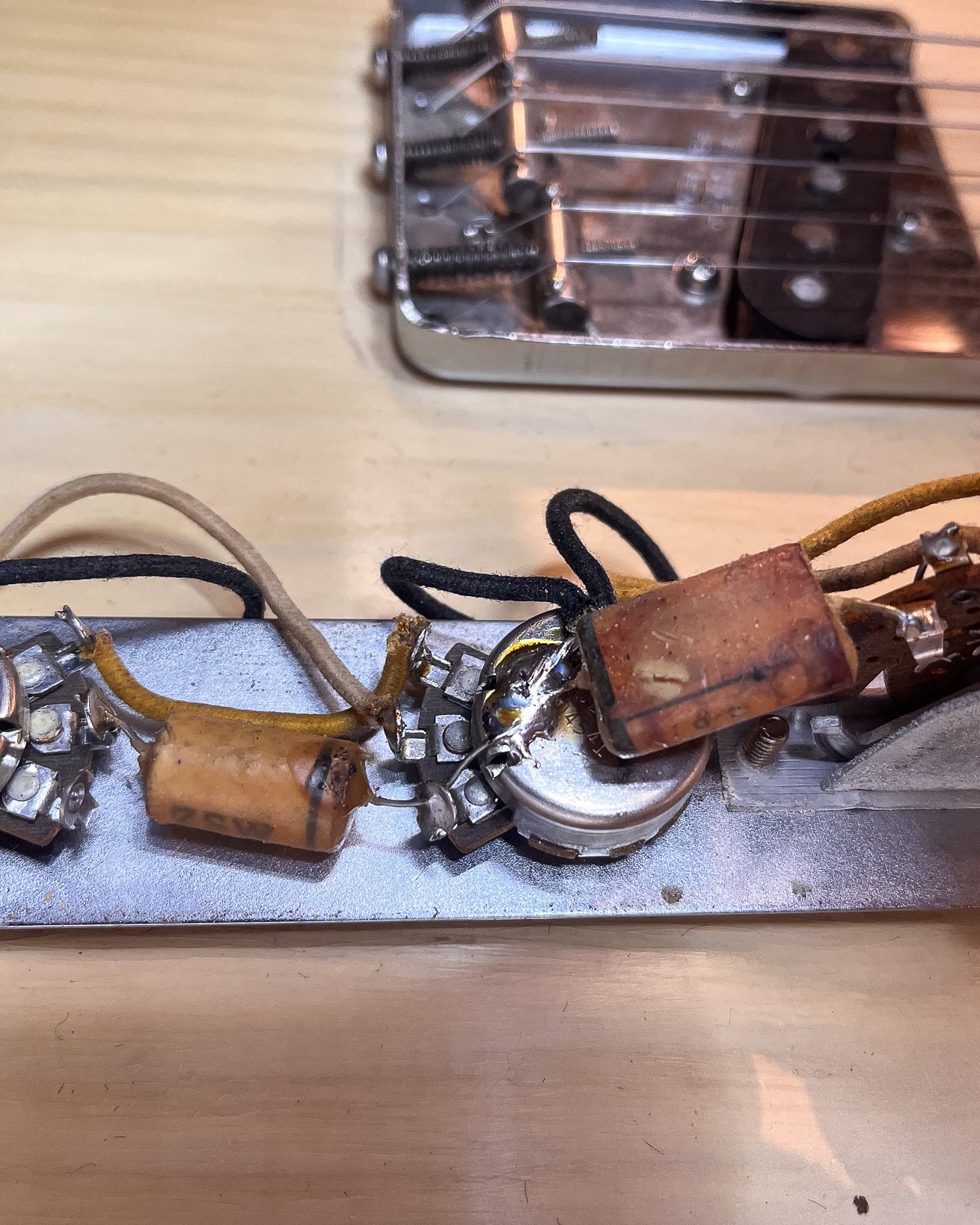 1956 Fender Telecaster Potentiometers and switch
