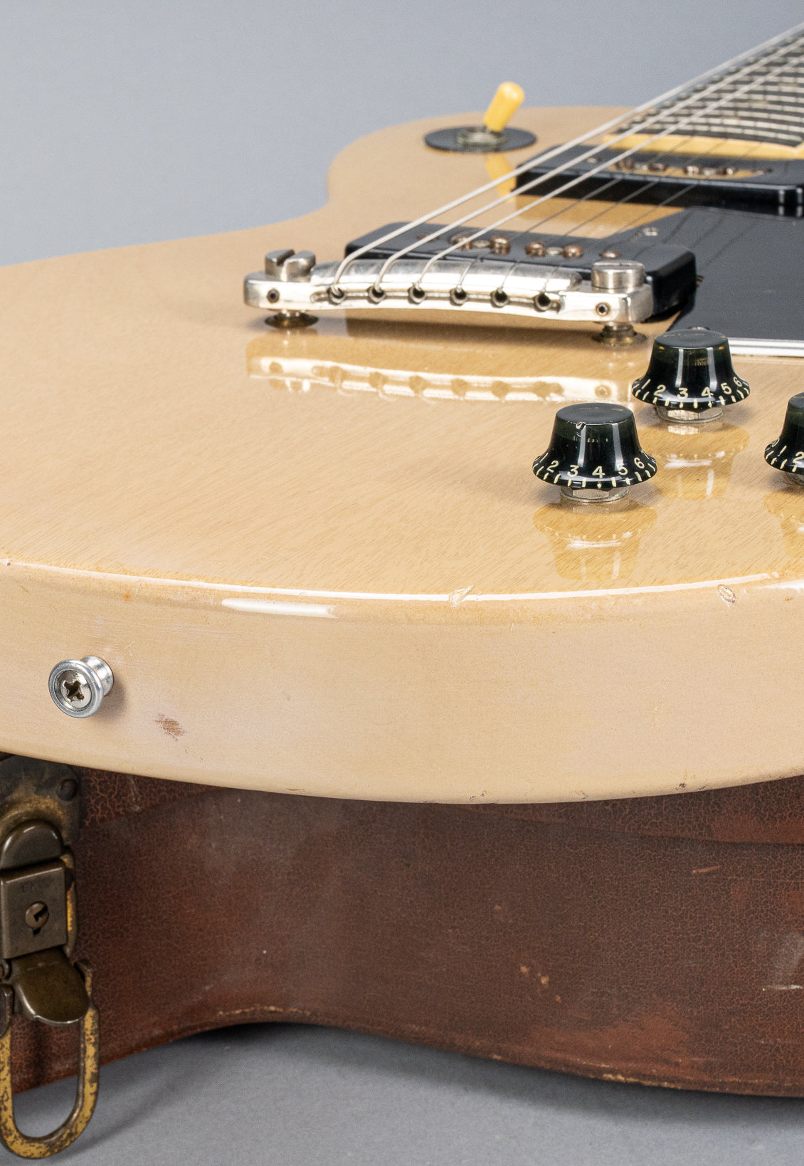 1956 Gibson Les Paul Special TV Yellow guitar overspray