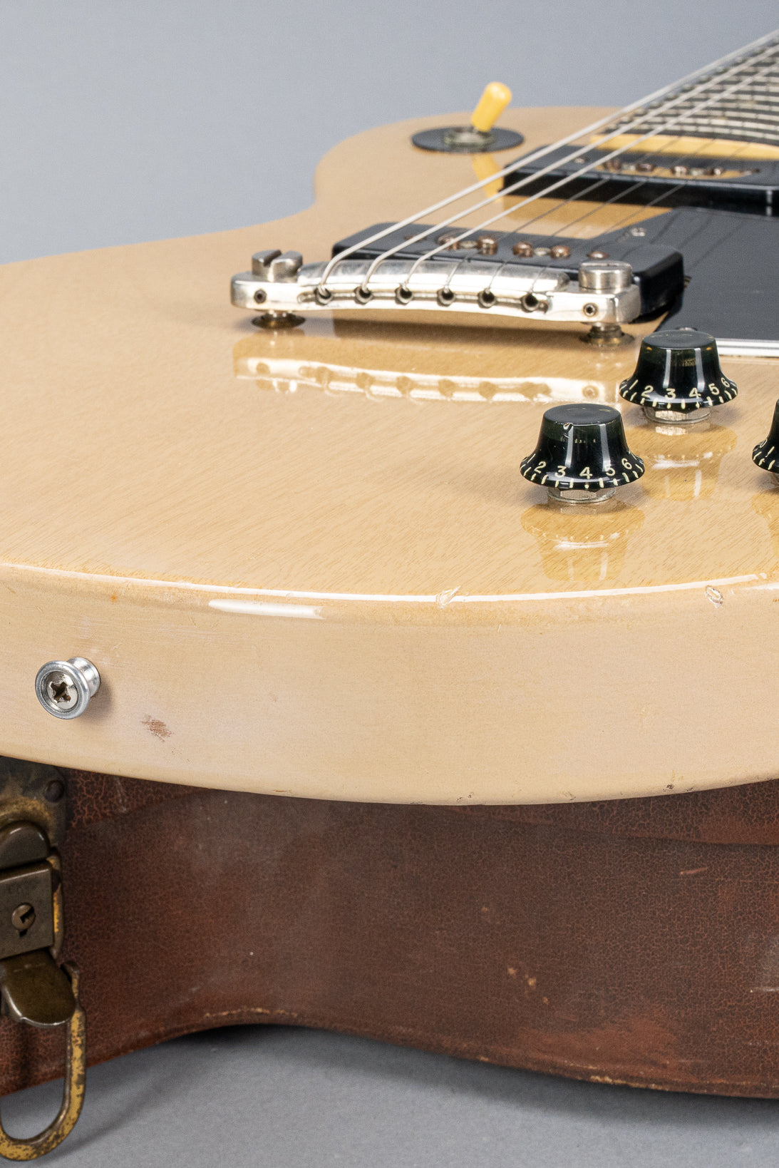 1956 Gibson Les Paul Special TV Yellow guitar overspray