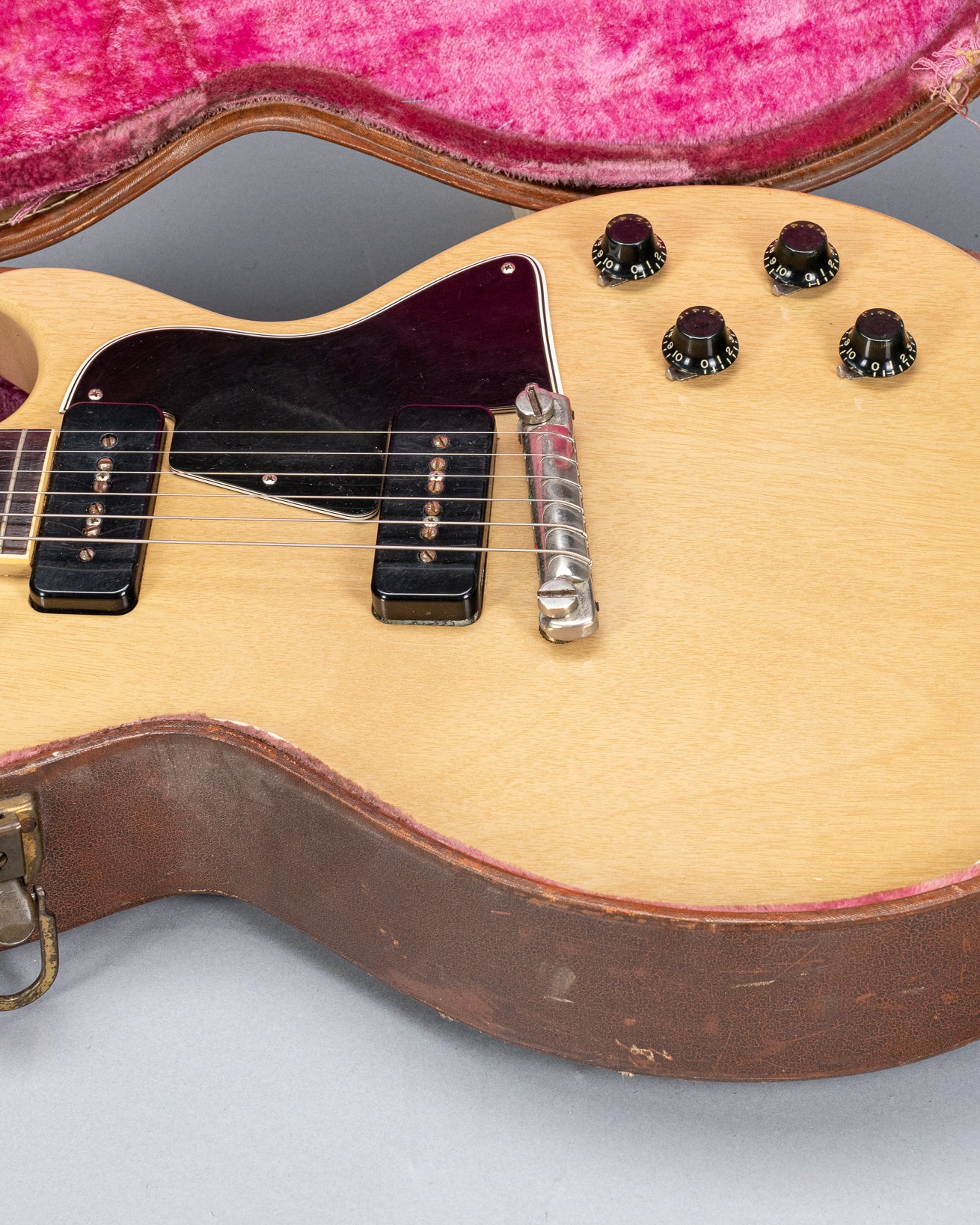 1956 Gibson Les Paul Special TV Yellow guitar body in original case