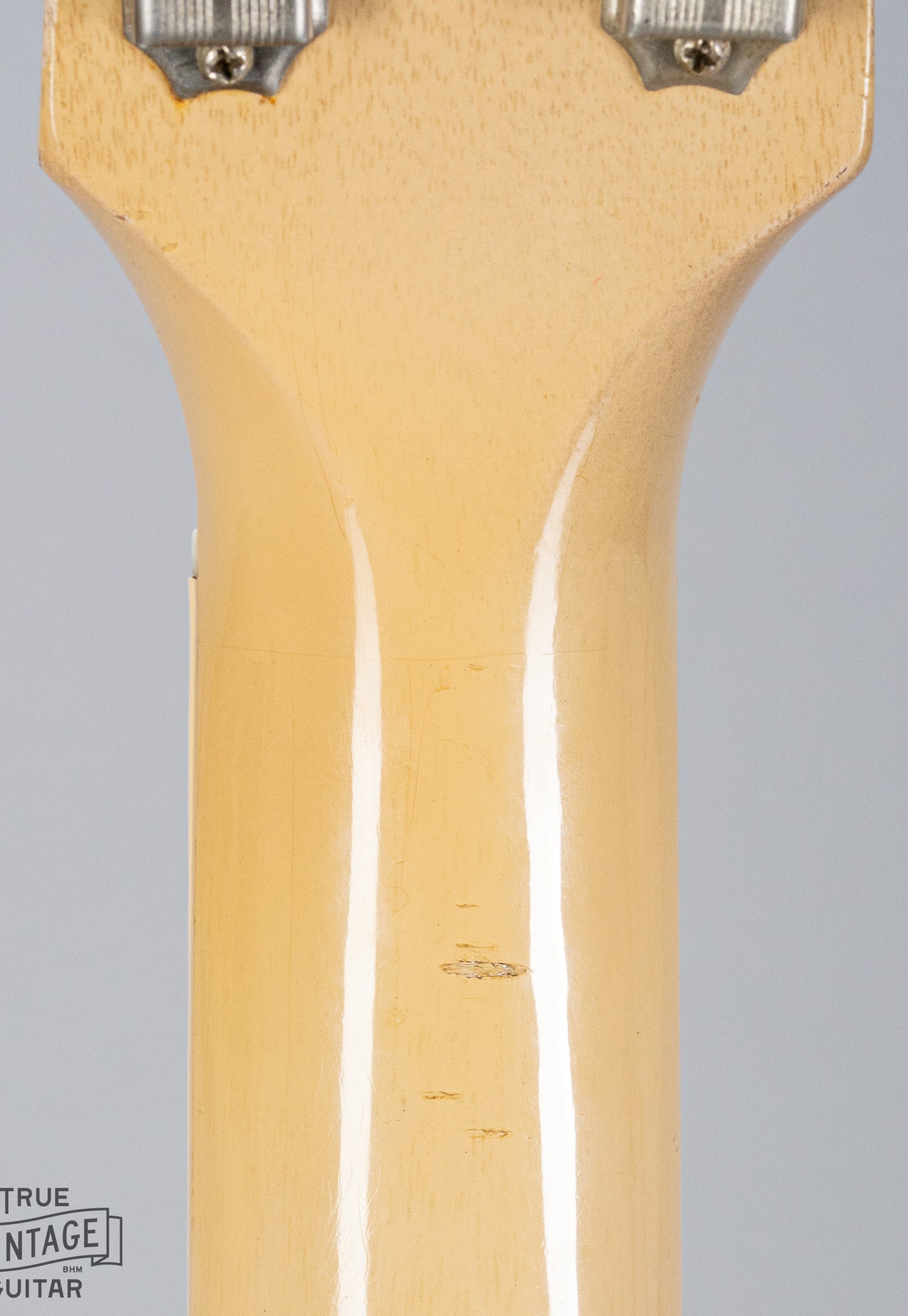 back 1956 Gibson Les Paul Special TV Yellow guitar neck, headstock
